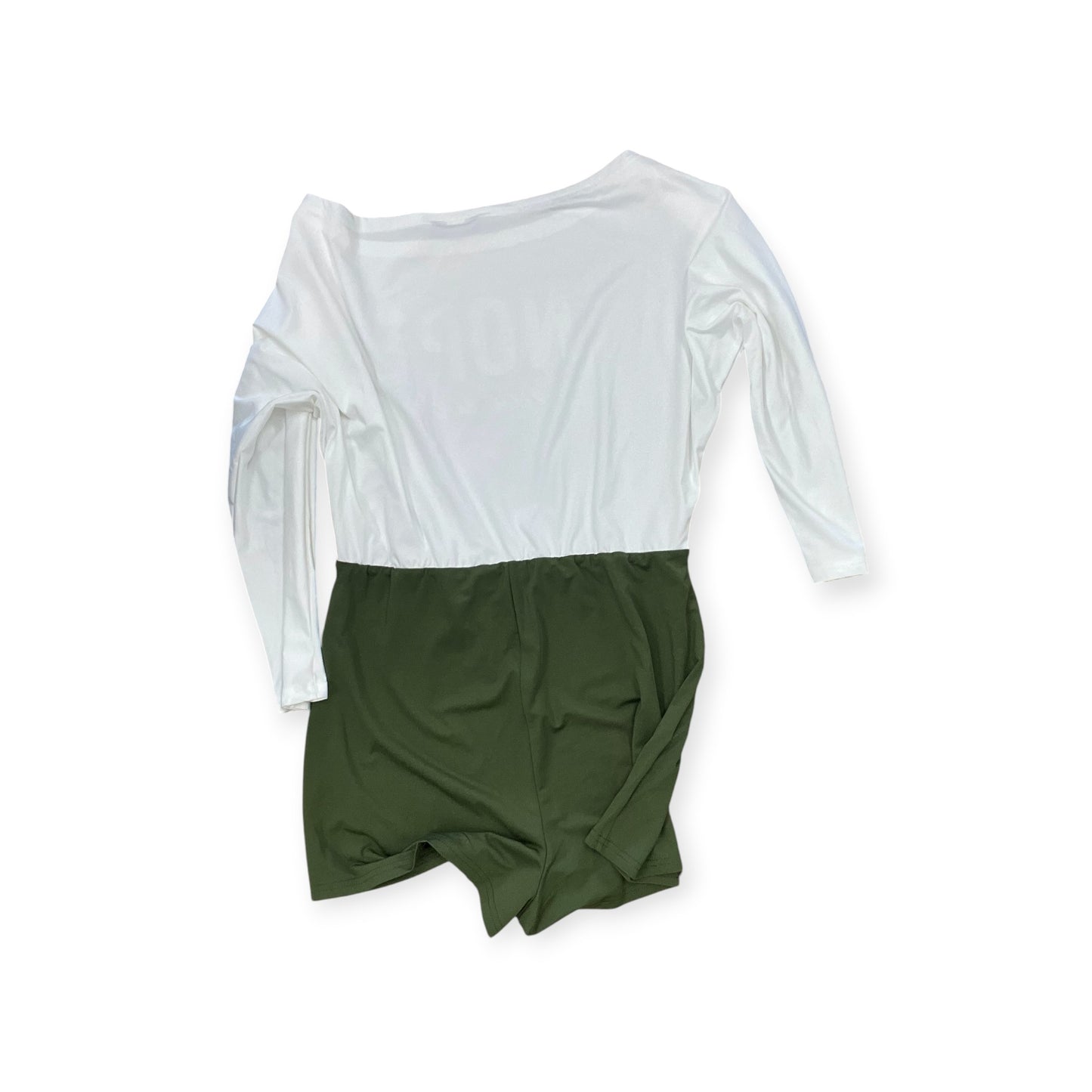Romper By Chicme In Green & White, Size:Xl