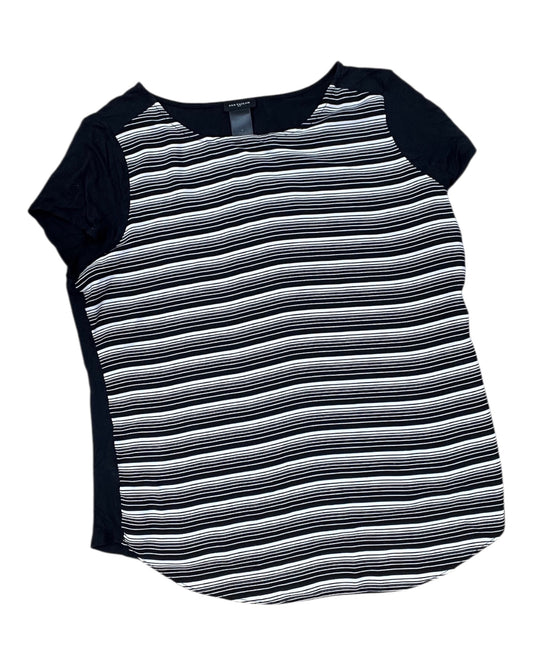 Top Sleeveless By Ann Taylor In Black & White, Size:M