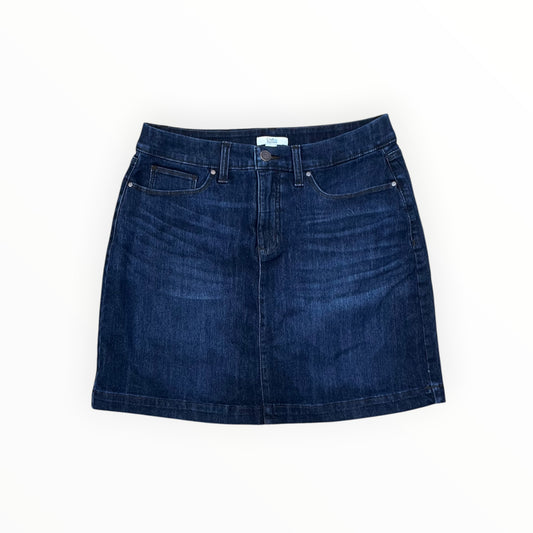 Skort By Croft And Barrow In Blue Denim, Size:8