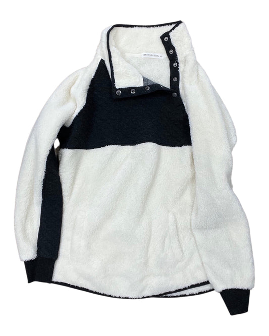 Sweatshirt Collar By Clothes Mentor In White, Size:S