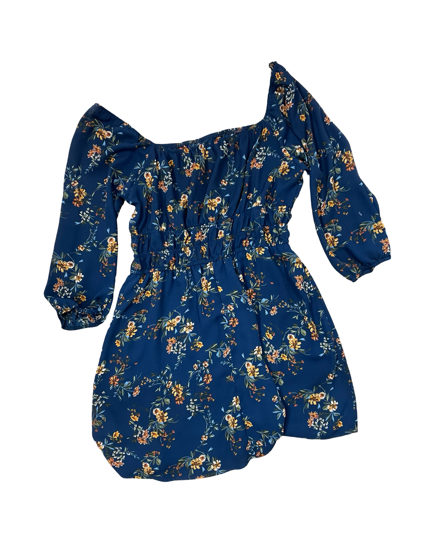 Dress Casual Midi By Auw In Blue, Size:Xl
