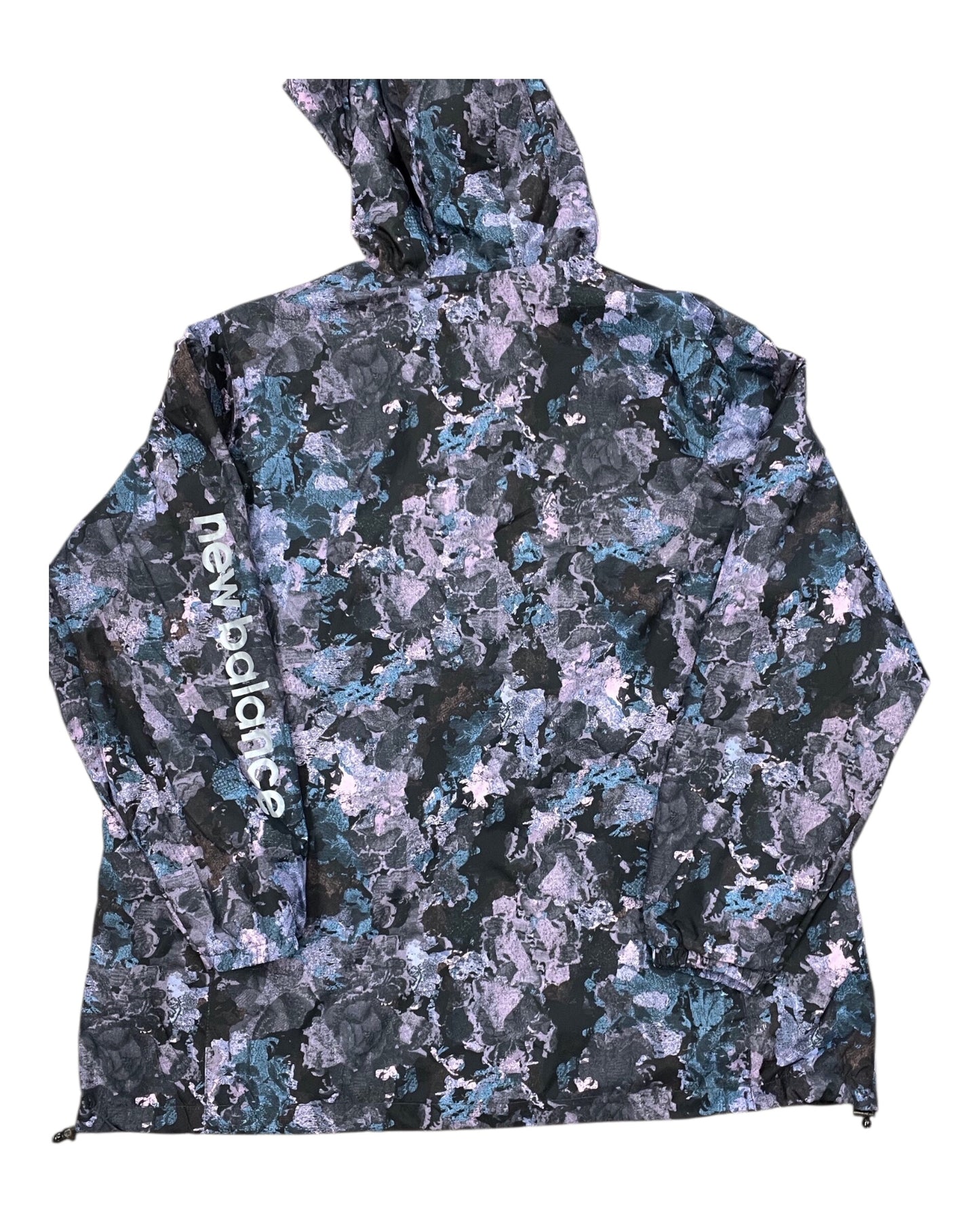 Jacket Windbreaker By New Balance In Blue & Pink, Size:2X