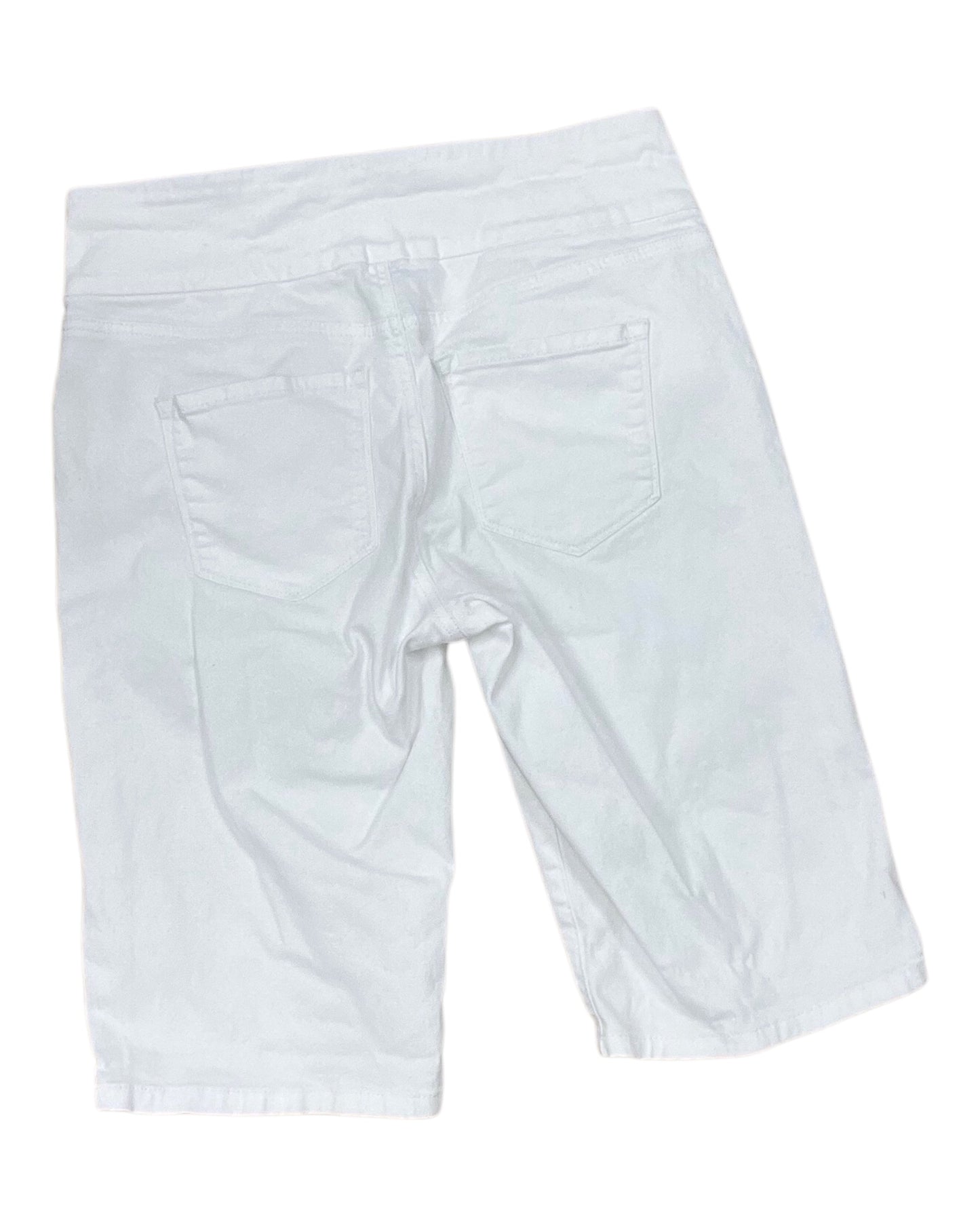 Shorts By Gloria Vanderbilt In White Denim, Size:6
