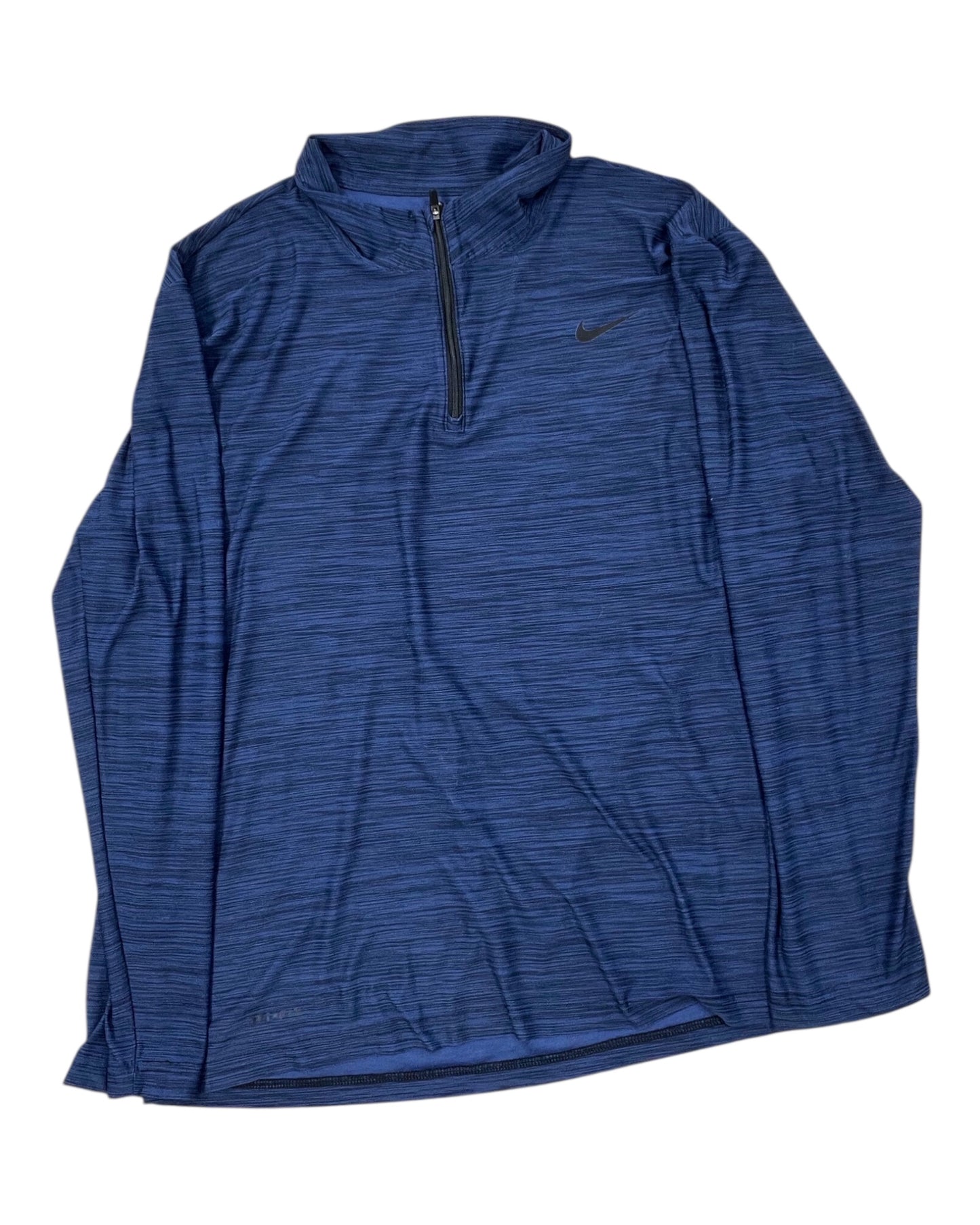 Athletic Top Ls Collar By Nike In Navy, Size:L