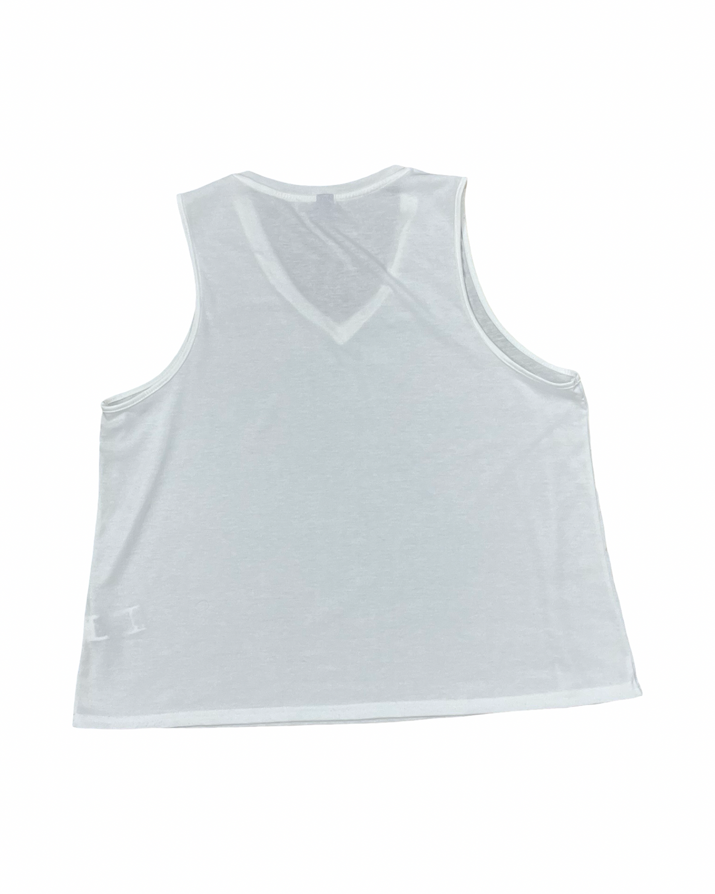 Top Sleeveless Basic By Shein In White, Size:2X