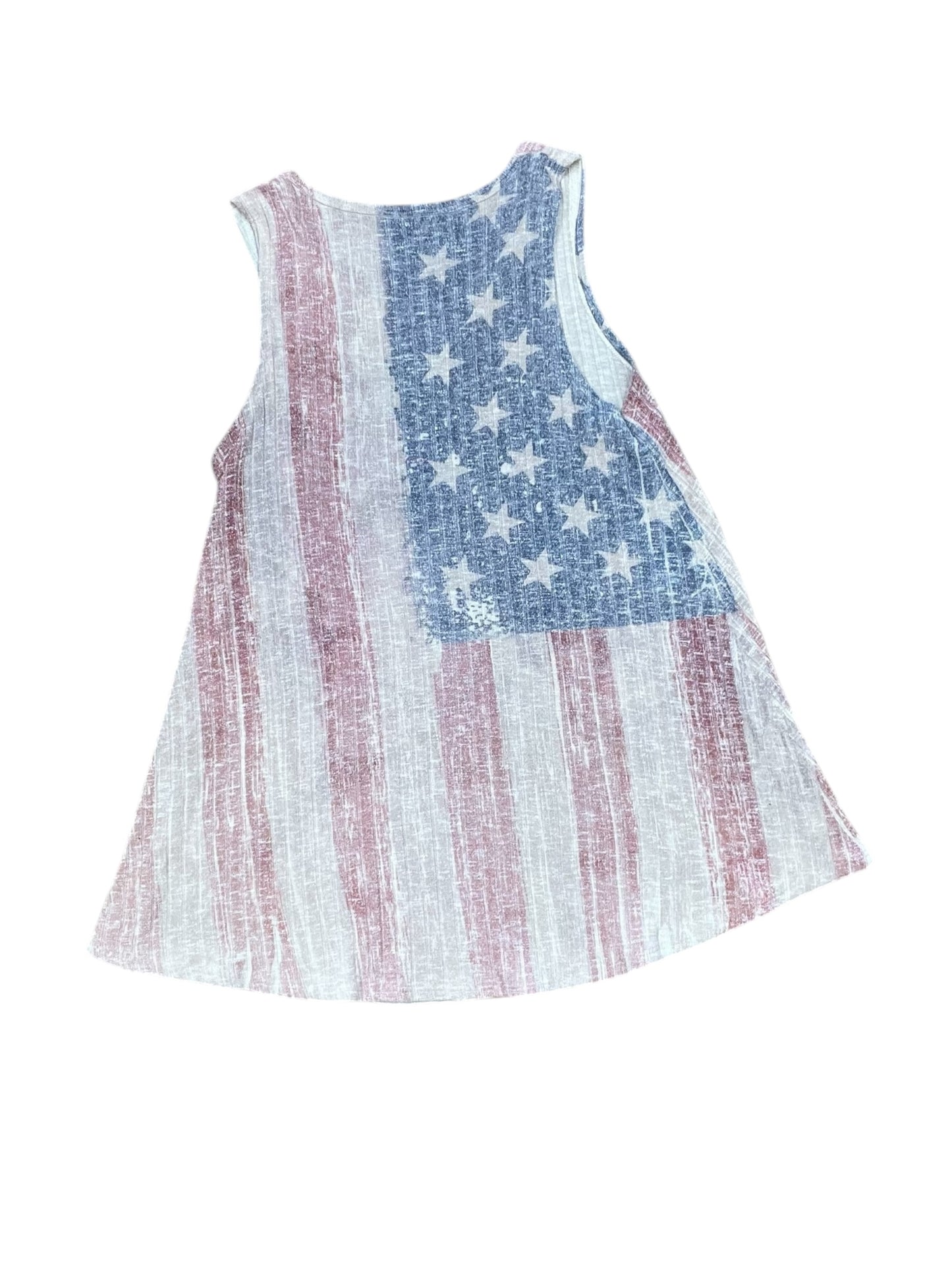 Top Sleeveless By Vocal In Cream & Red, Size:Xl