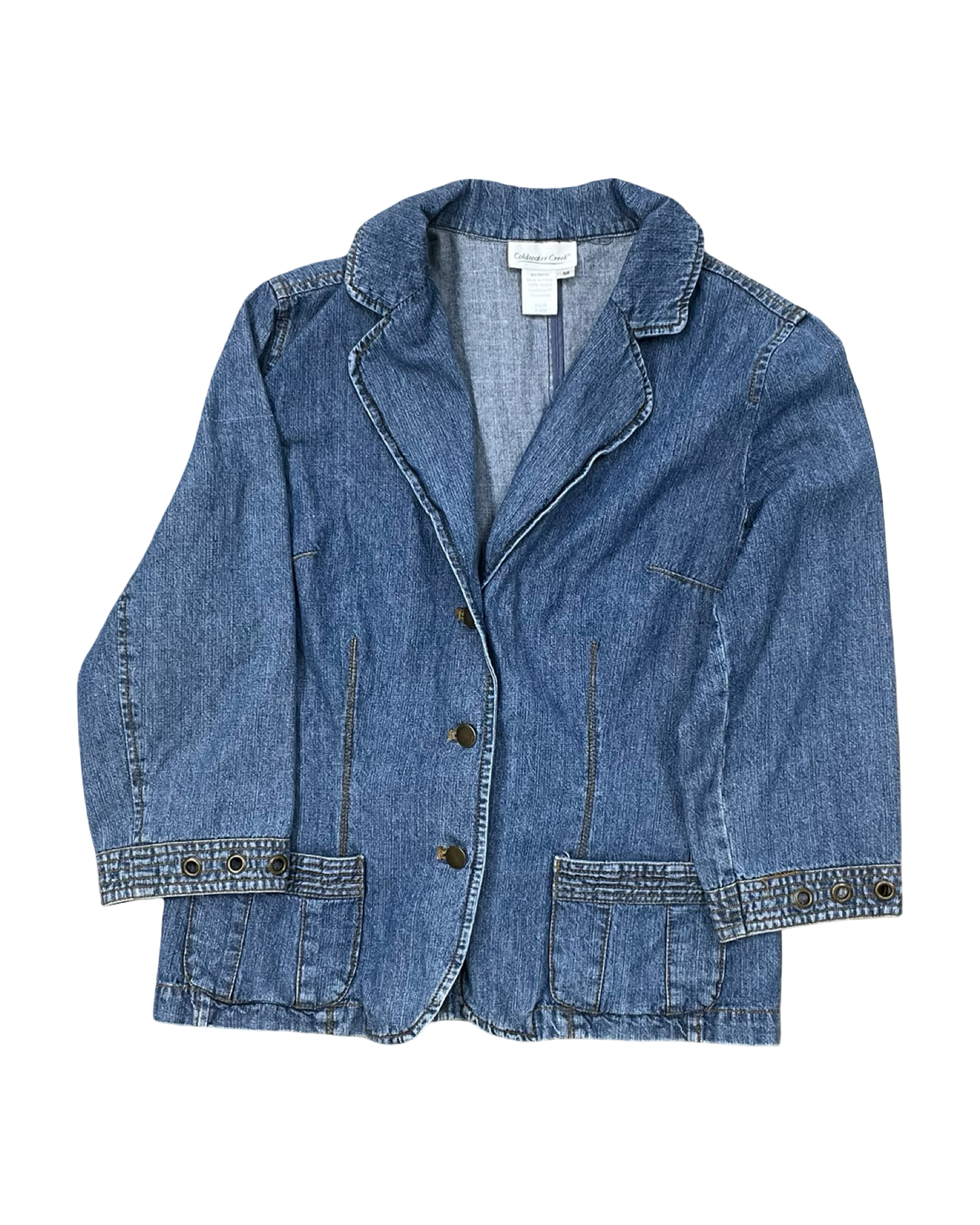 Jacket Denim By Coldwater Creek In Blue Denim, Size:M