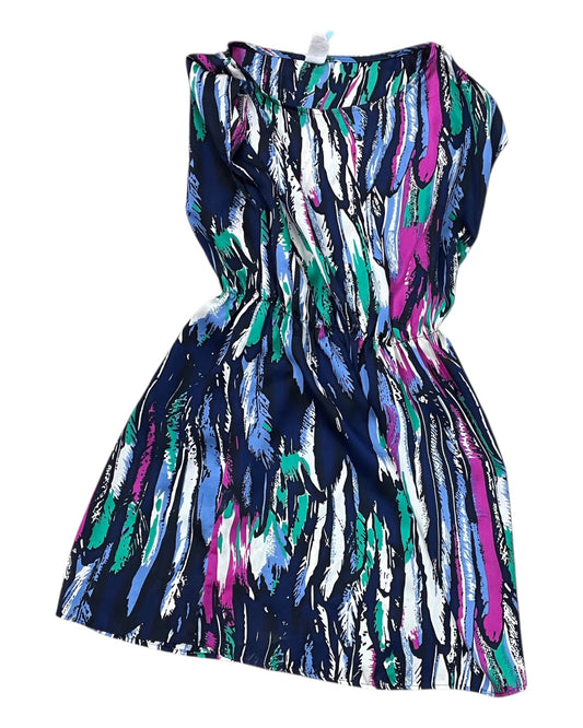 Dress Party Midi By Clothes Mentor In Blue & Pink, Size:S