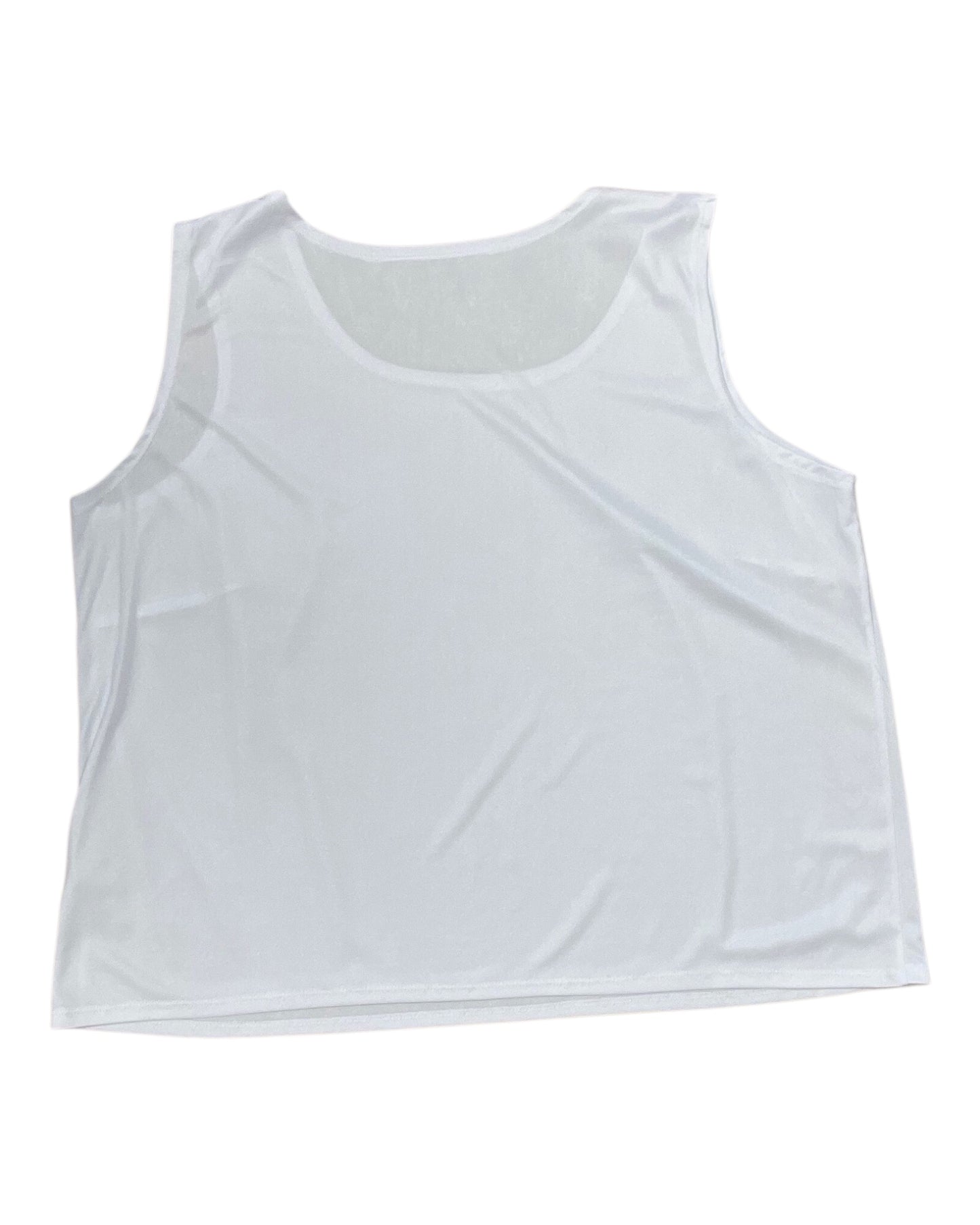 Top Sleeveless Basic By Clothes Mentor In White, Size:Xl