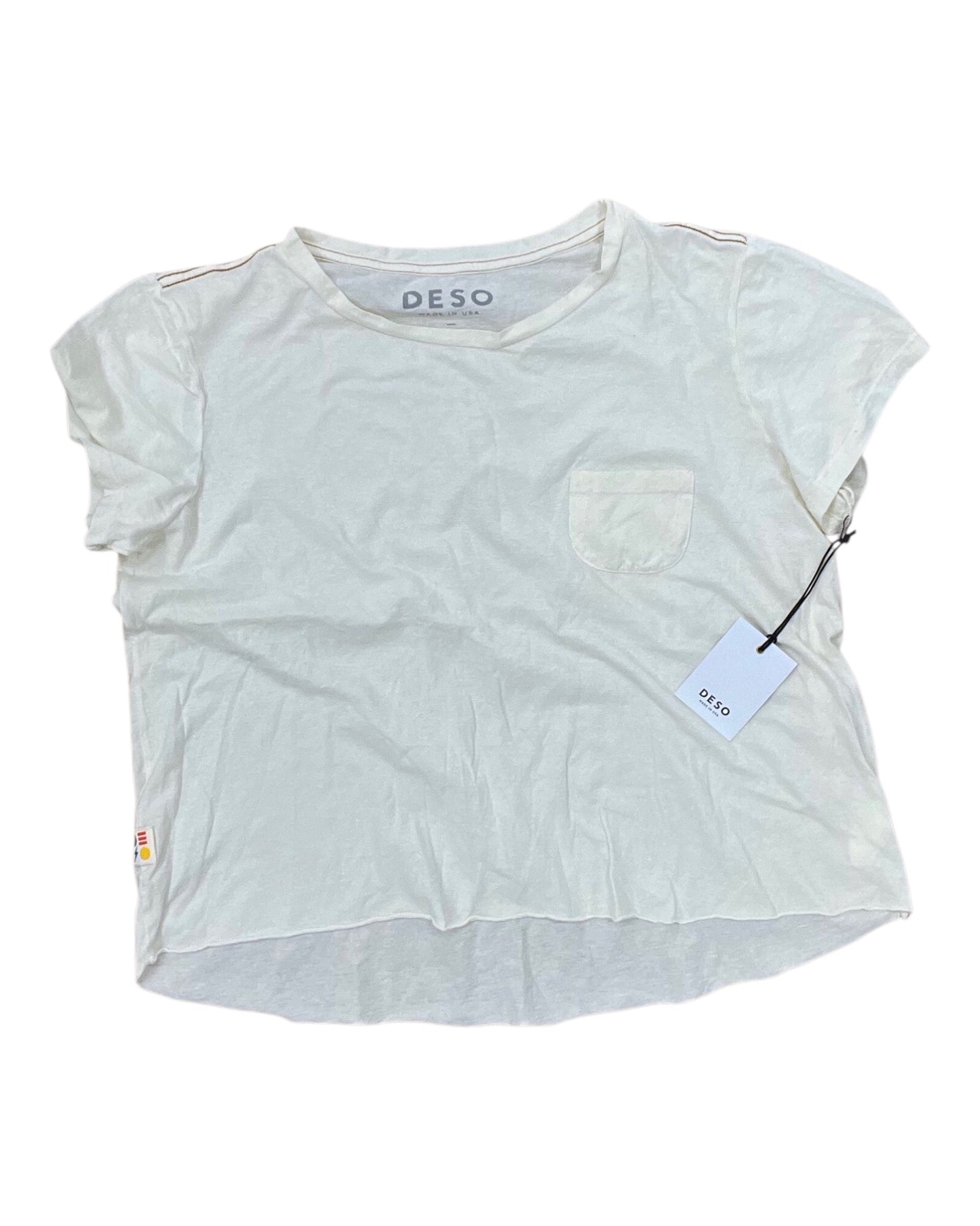 Top Ss Basic By Clothes Mentor In Cream, Size:Xl