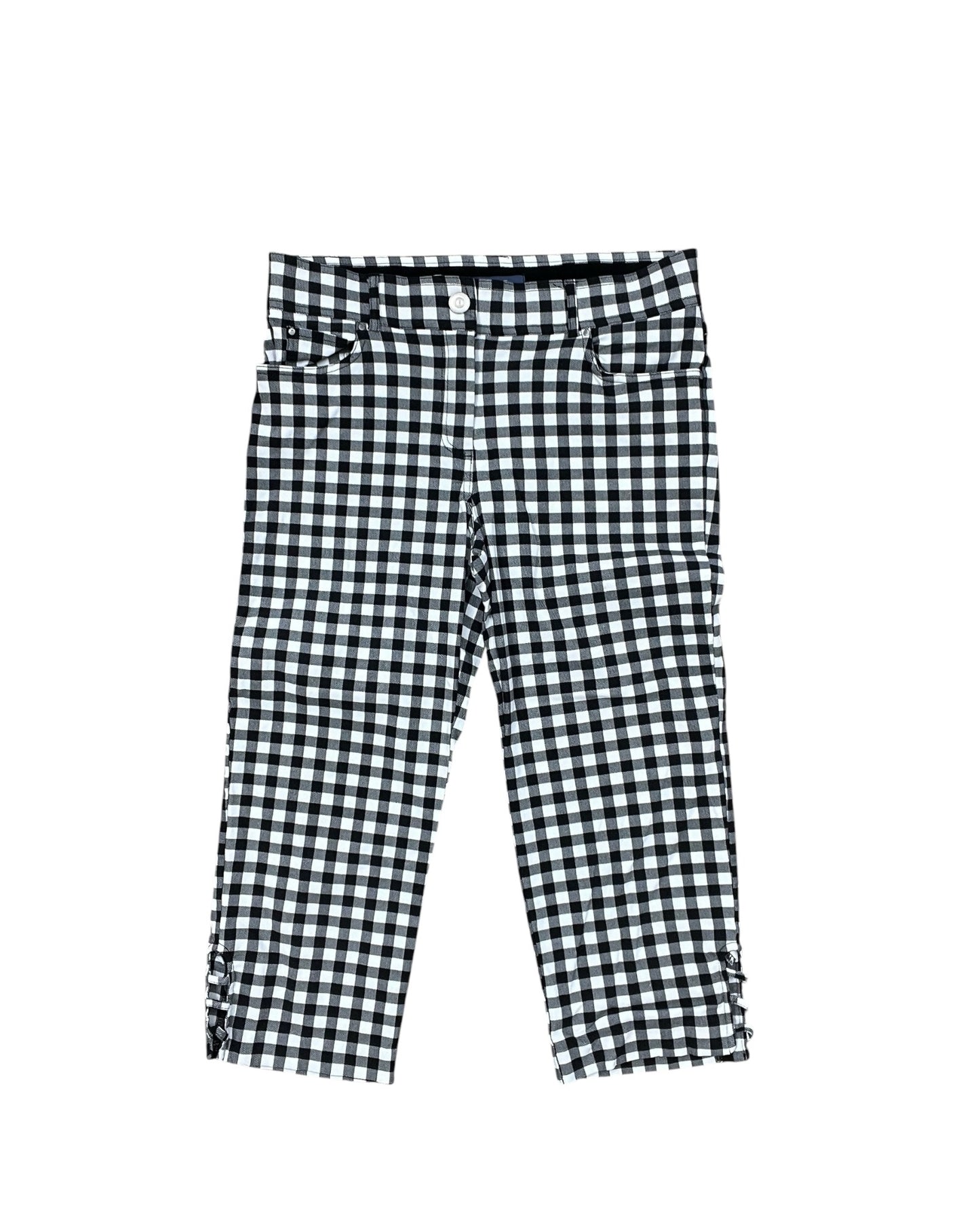 Pants Cropped By Verve In Checkered Pattern, Size:8