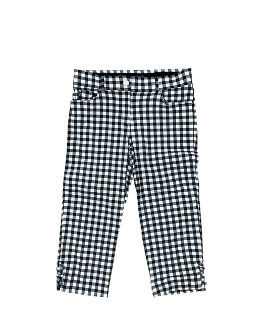 Pants Cropped By Verve In Checkered Pattern, Size:8