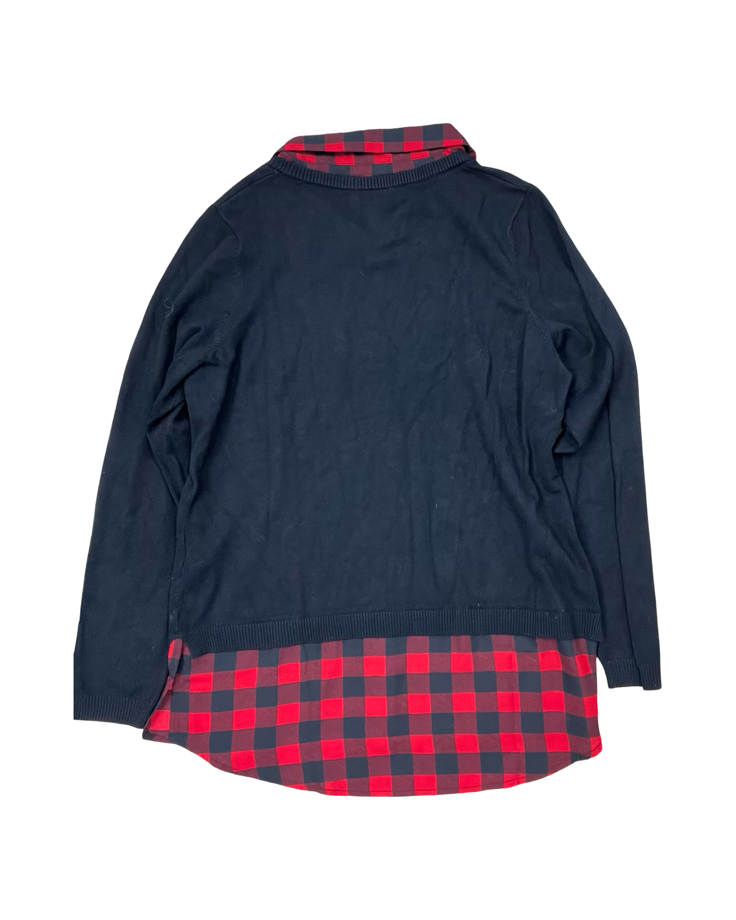 Top Ls By Adrianna Papell In Black & Red, Size:L