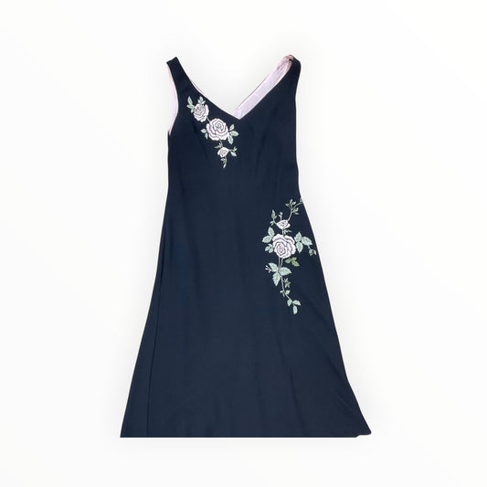 Dress Casual Midi By Sl Fashions In Black & Pink, Size:S