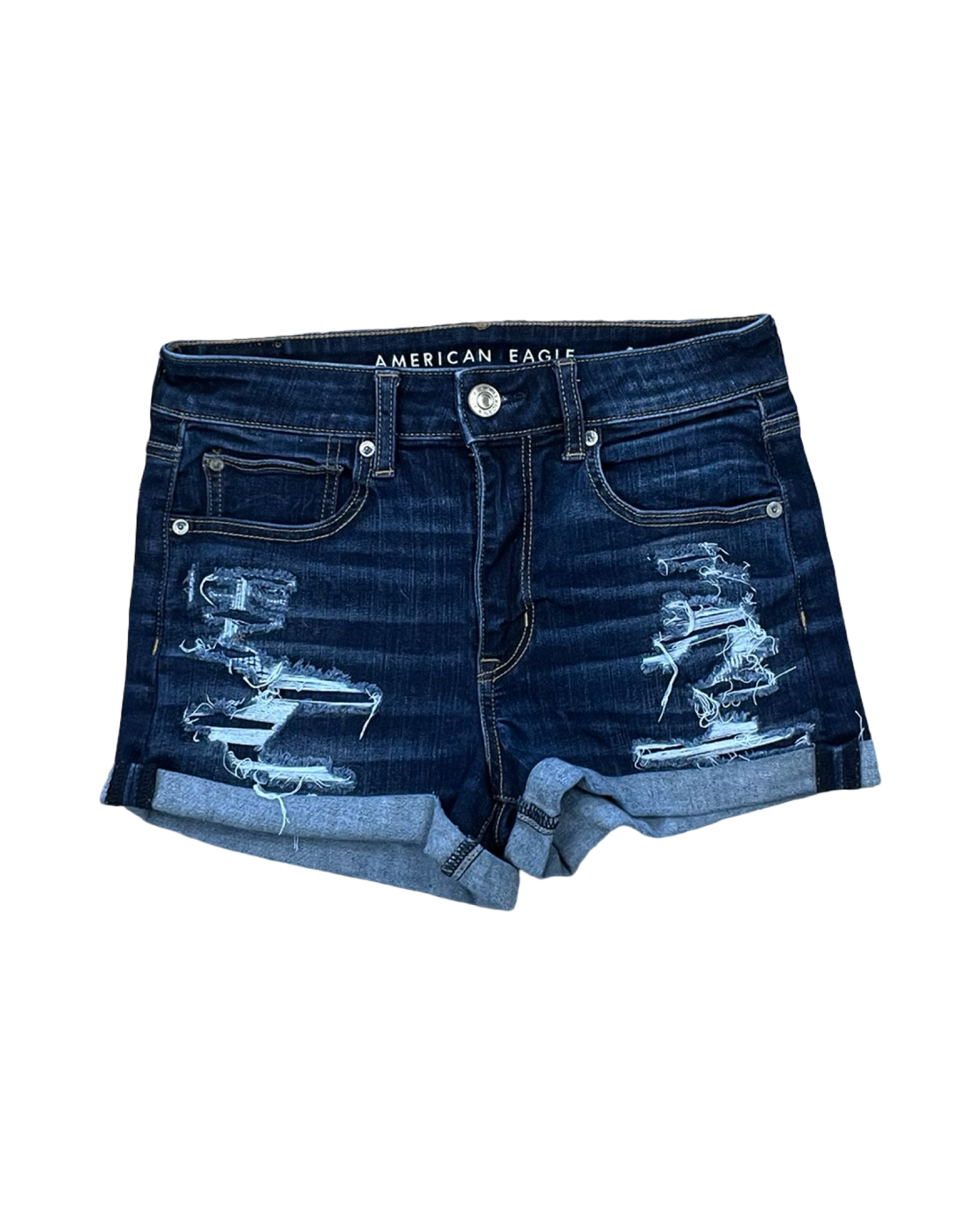 Shorts By American Eagle In Blue Denim, Size:6