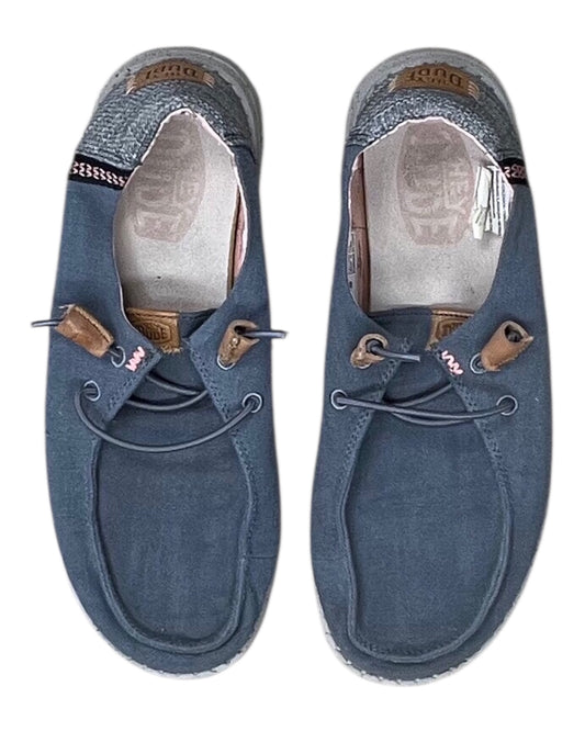 Shoes Flats By Hey Dude In Grey, Size:6.5