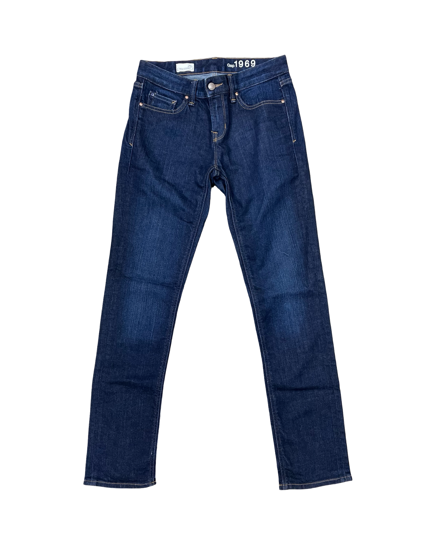 Jeans Straight By Gap In Blue Denim, Size:2