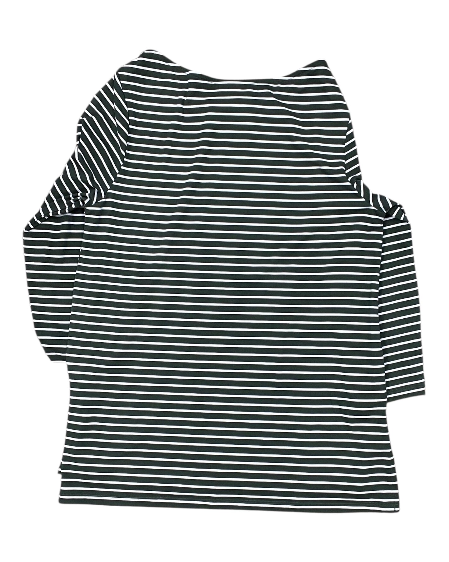 Top 3/4 Sleeve By Bobeau In Green & White, Size:M