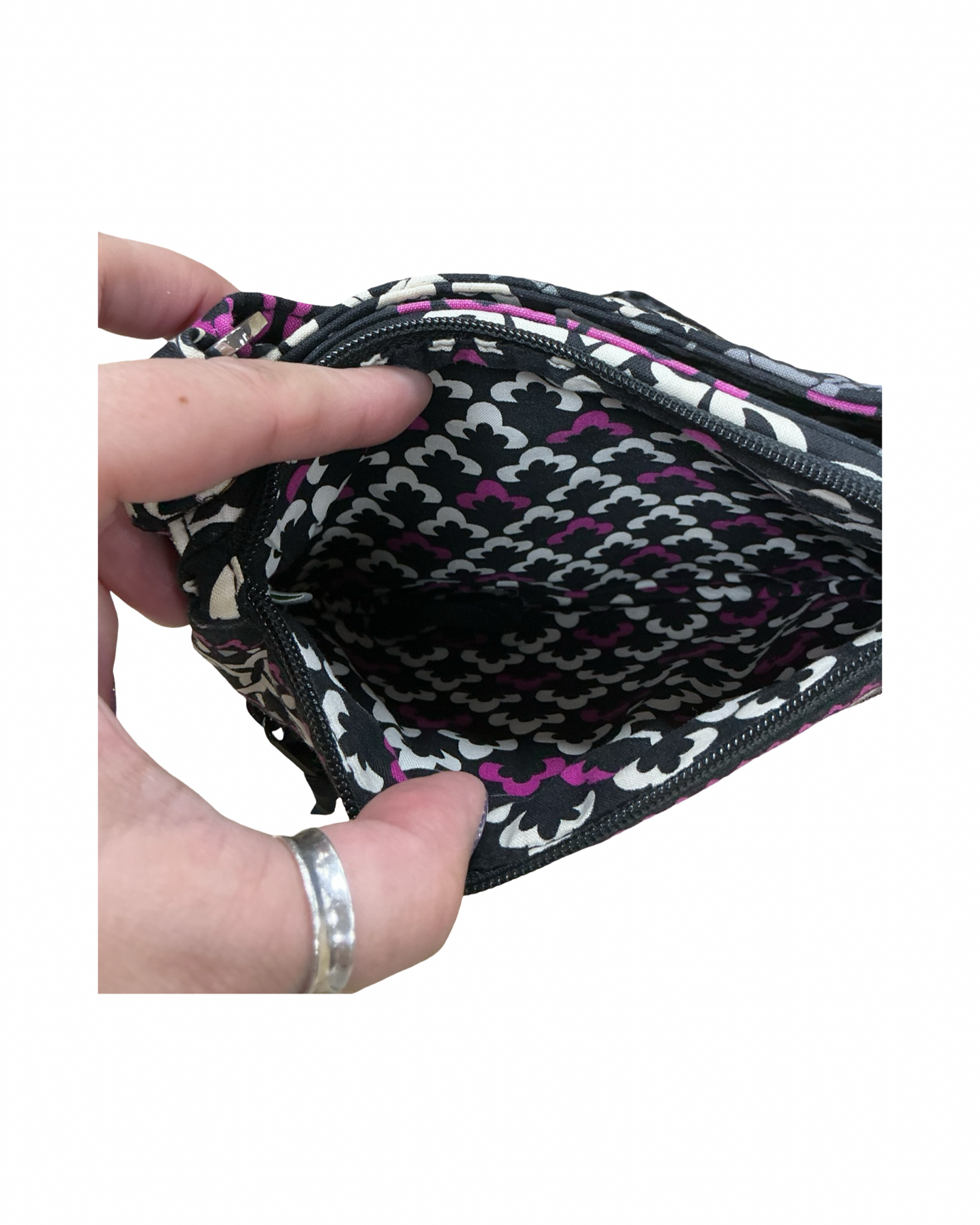 Crossbody By Vera Bradley In Black & Grey, Size:Small