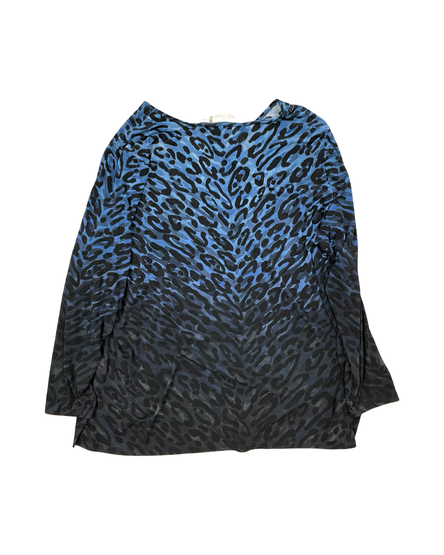Top Ls By Belle By Kim Gravel In Black & Blue, Size:3X