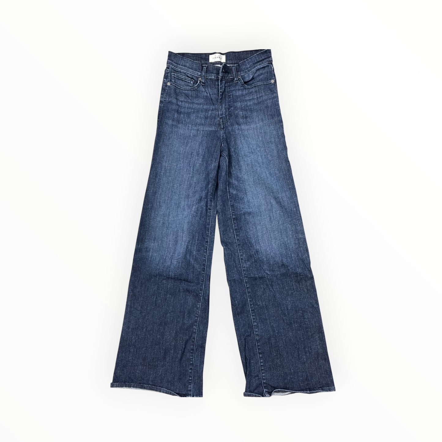 Jeans Wide Leg By Frame In Blue Denim, Size:2