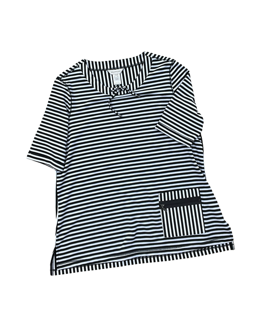 Top Ss By Multiples In Black & White, Size:M