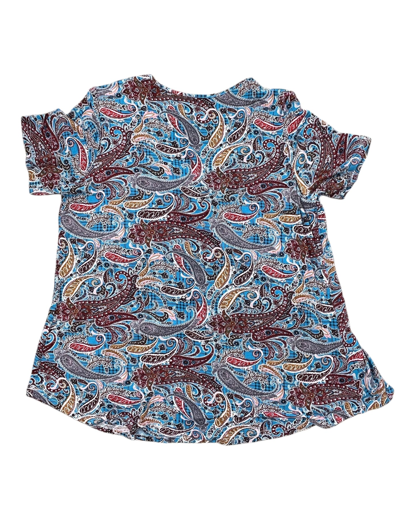 Top Ss By Clothes Mentor In Blue & Red, Size:3X