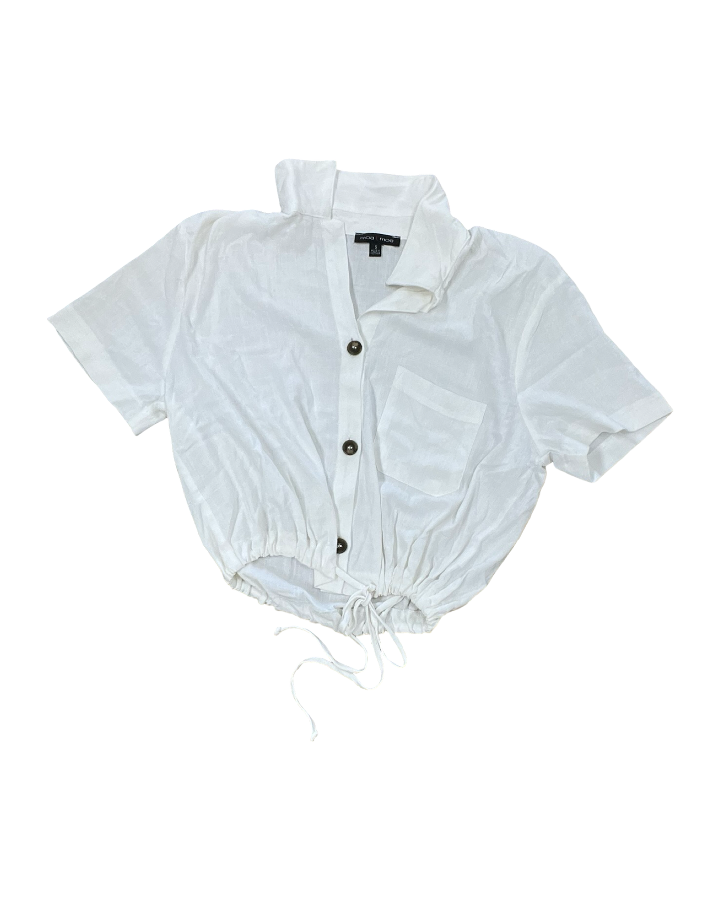 Blouse Ss By Moa Moa In Cream, Size:S