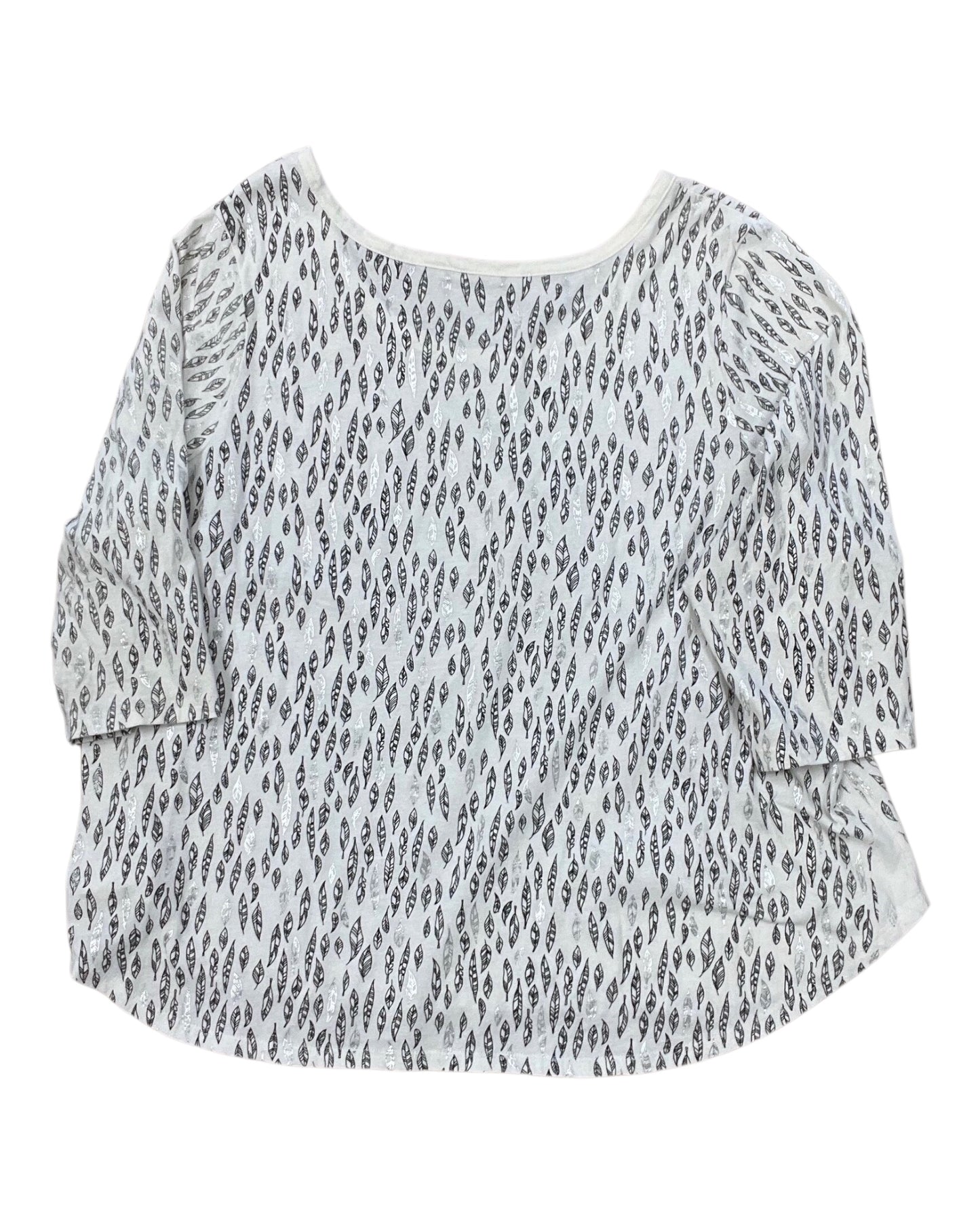 Top 3/4 Sleeve By Lane Bryant In White, Size:3X