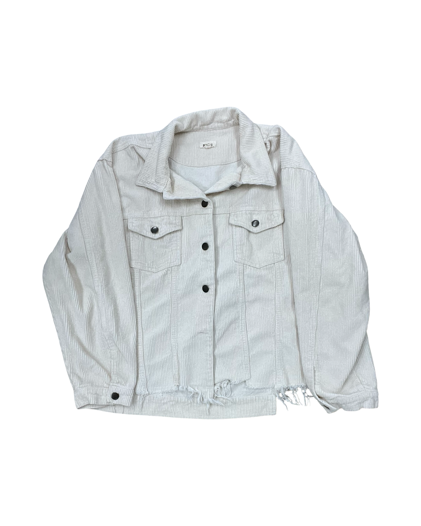Jacket Shirt By Pol In Cream, Size:Xl
