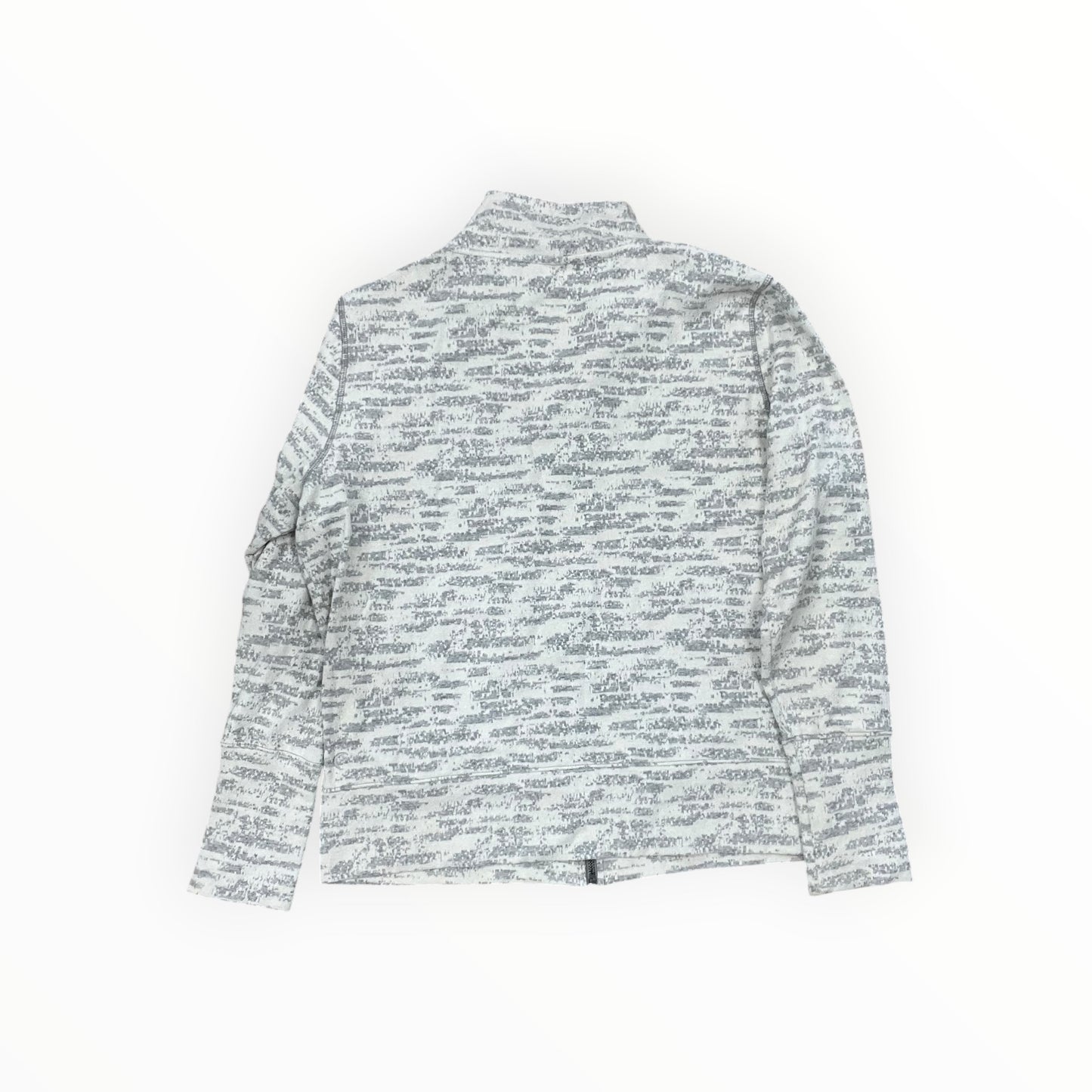 Athletic Sweatshirt Crewneck By Zyia In Cream & Grey, Size:L