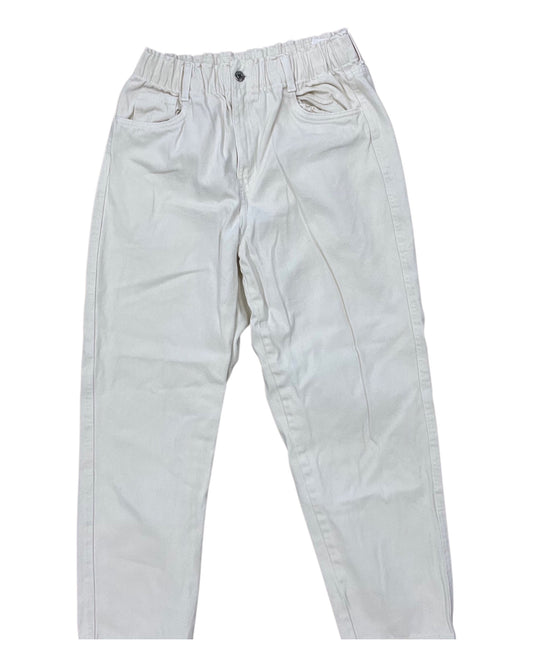 Jeans Straight By H&M In Cream, Size:10