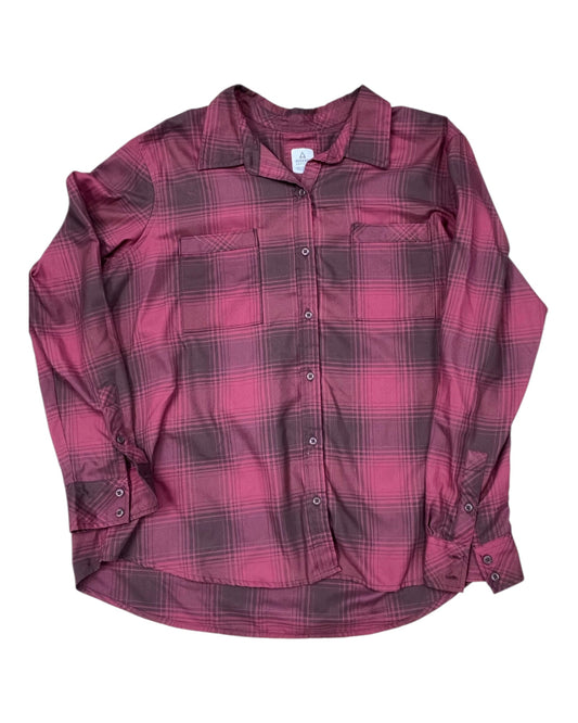 Blouse Ls By Clothes Mentor In Red, Size:1X