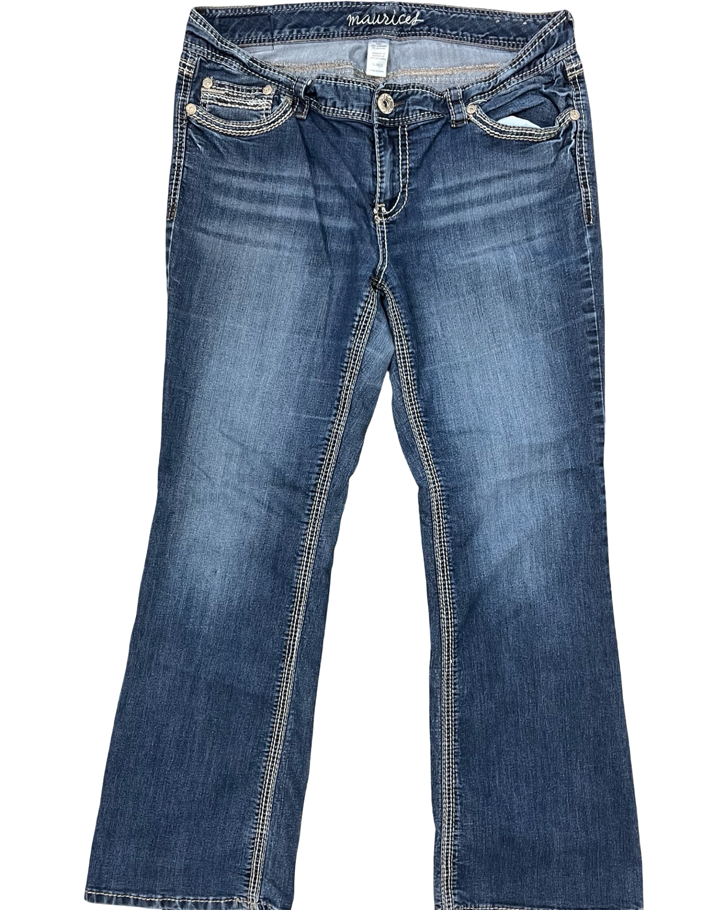 Jeans Boot Cut By Maurices In Blue Denim, Size:16