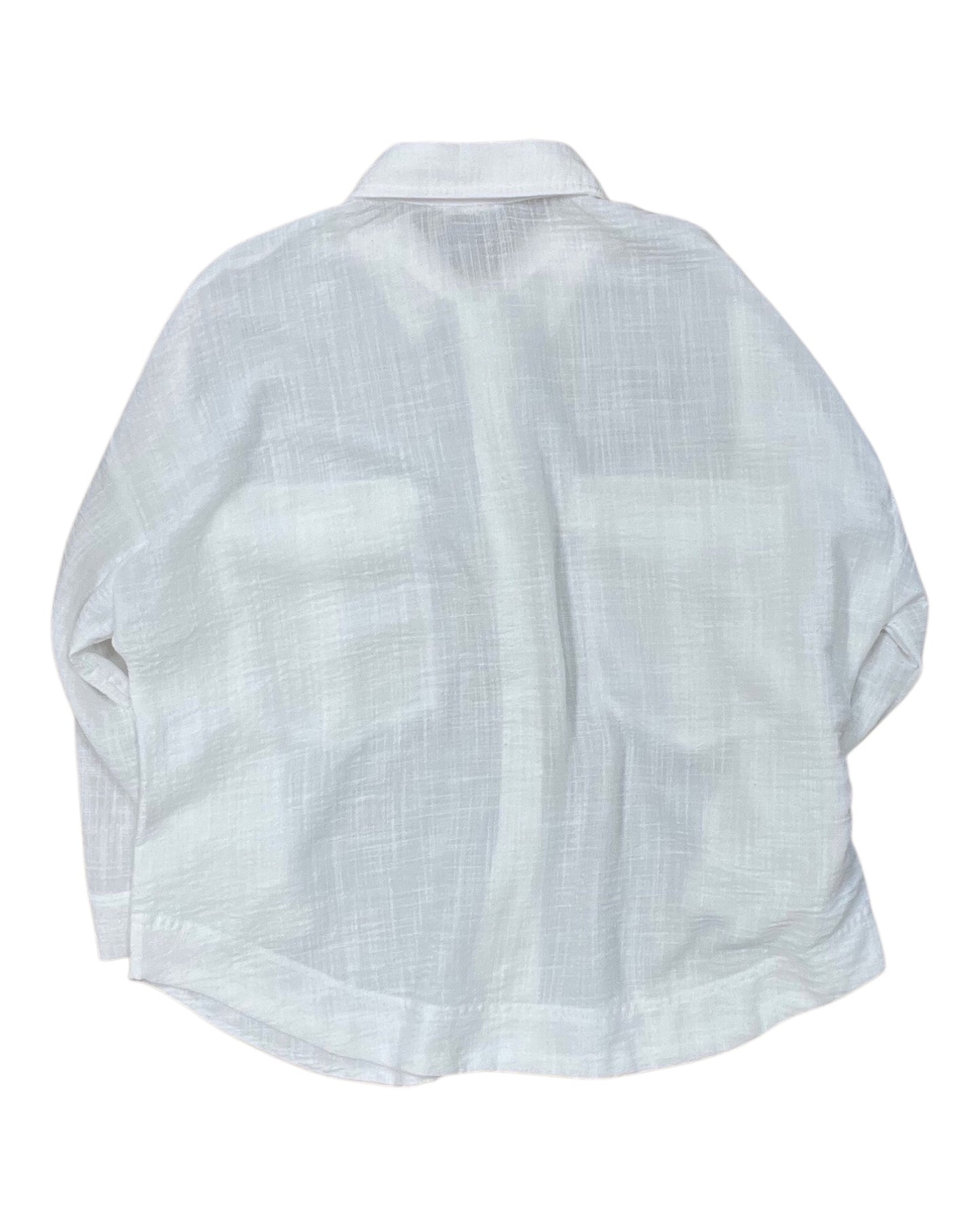 Blouse Ls By Blu Pepper In White, Size:M