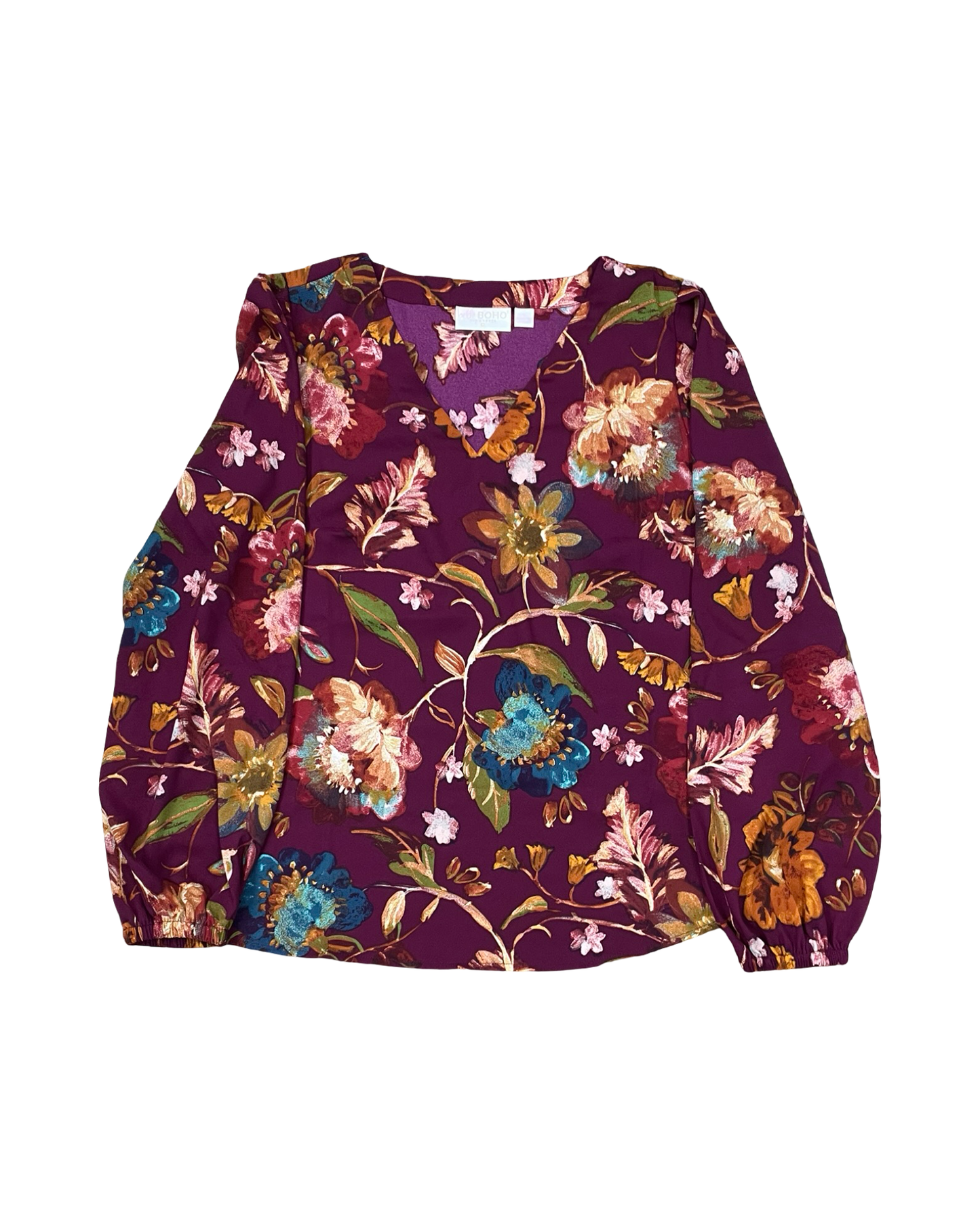 Top Ls By Belle By Kim Gravel In Purple & Red, Size:S