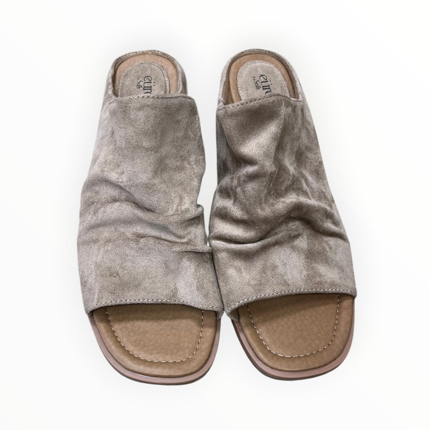 Sandals Heels Platform By Sofft In Tan, Size:9.5