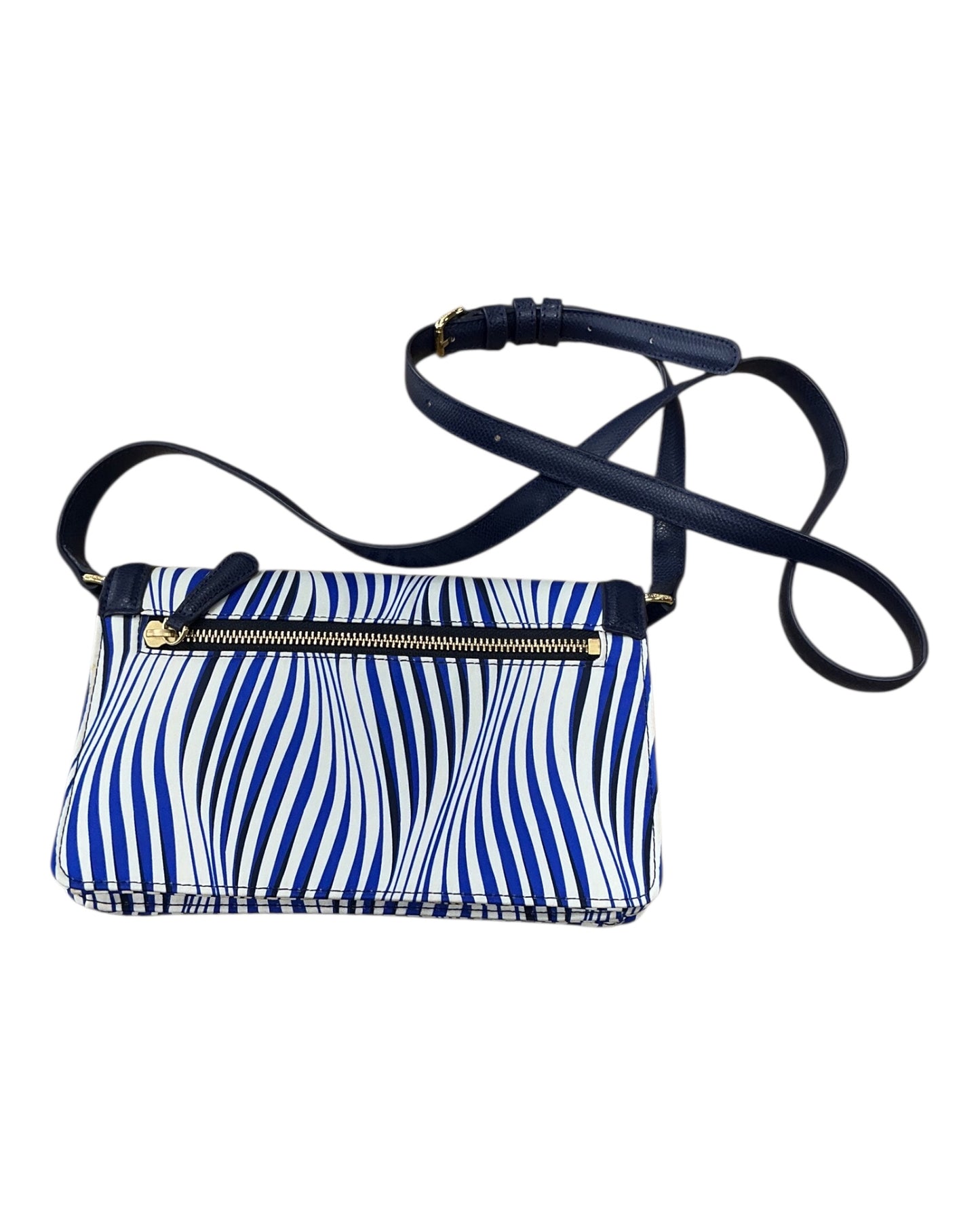 Crossbody By Vera Bradley In Blue & White, Size:Small