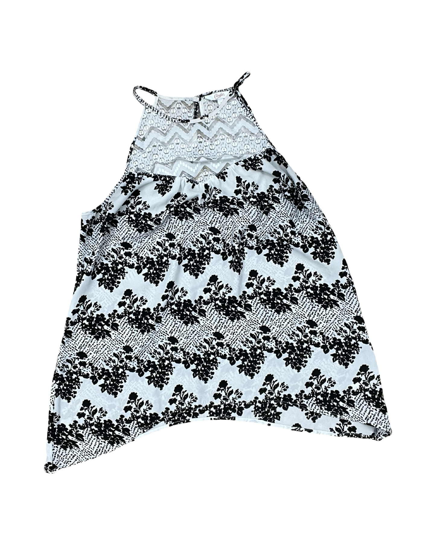 Top Sleeveless By Candies In Black & White, Size:L
