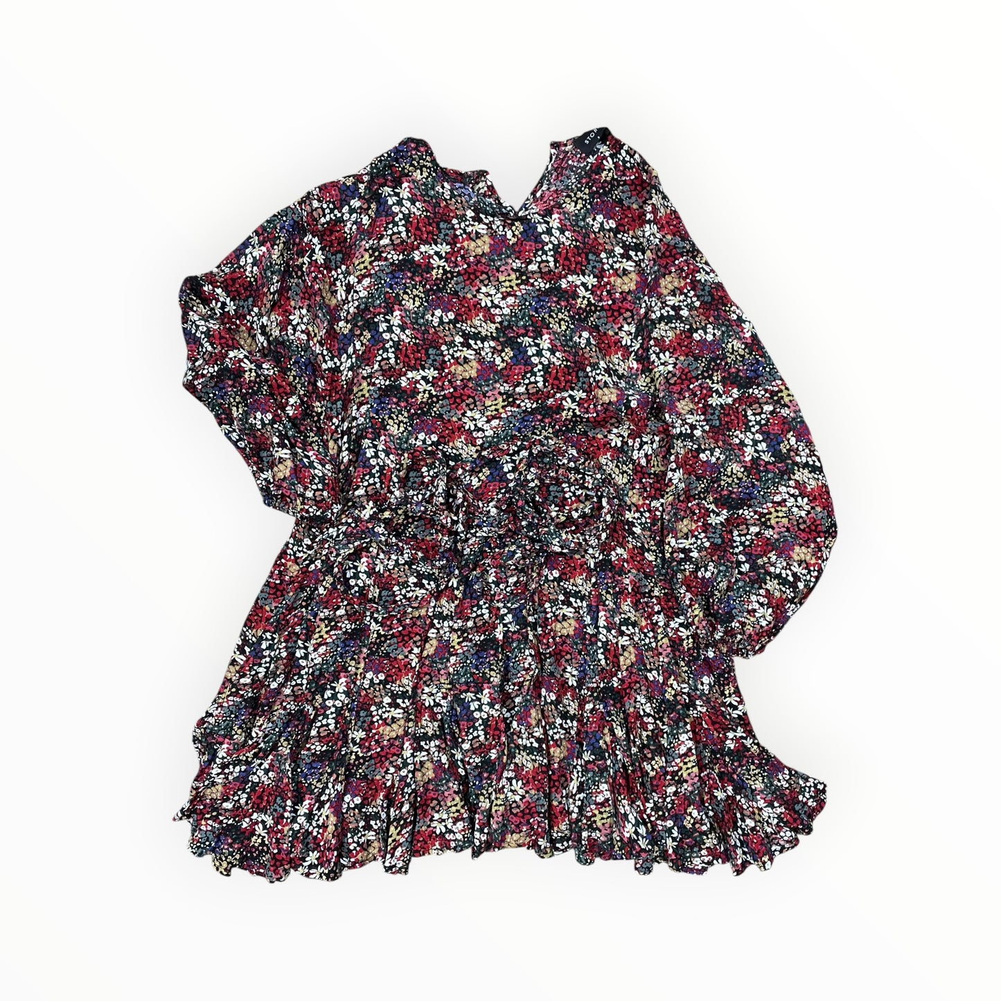 Dress Casual Midi By Storia In Red & White, Size:S