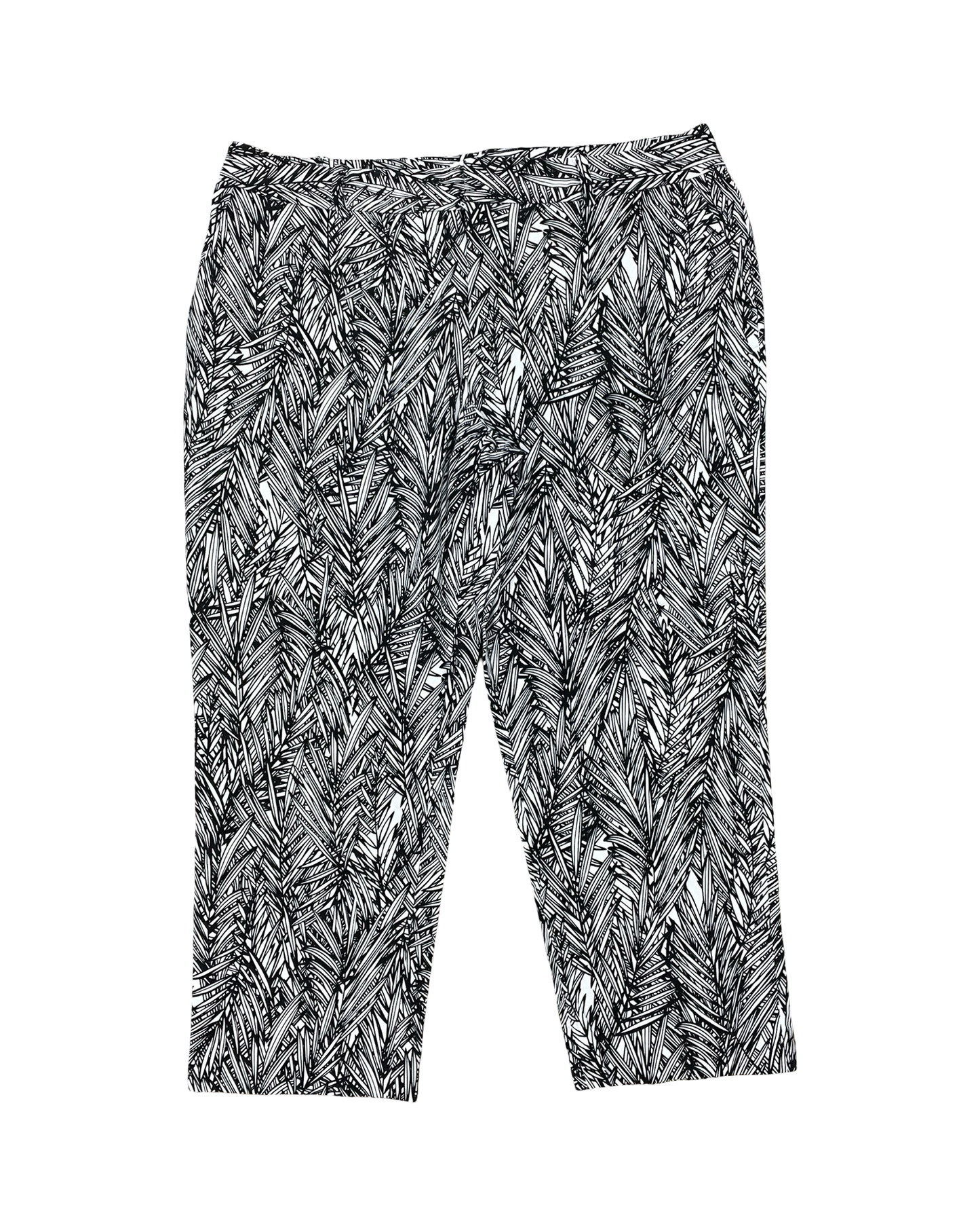 Pants Cropped By Coldwater Creek In Black & White, Size:16
