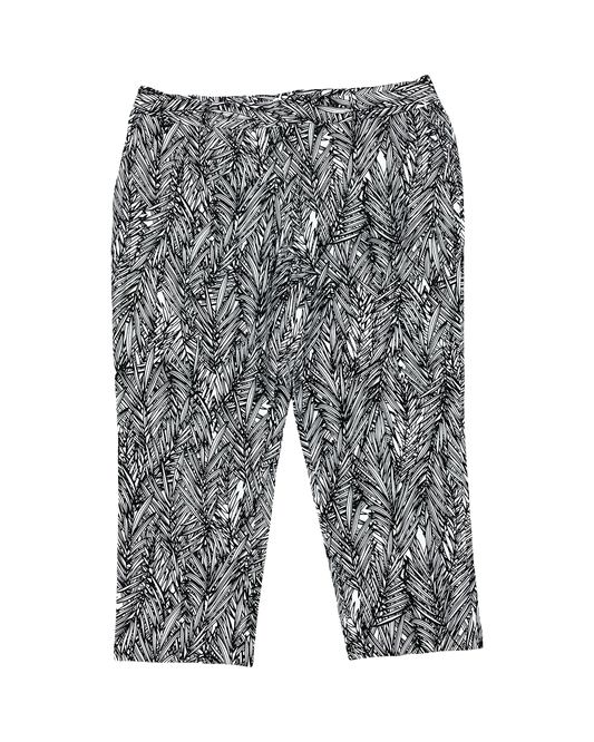 Pants Cropped By Coldwater Creek In Black & White, Size:16
