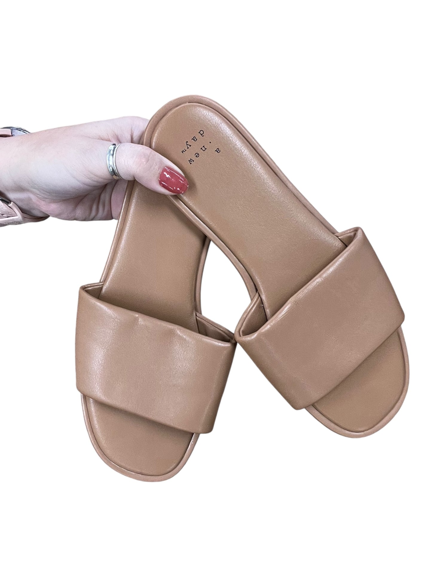 Sandals Flats By A New Day In Tan, Size:8