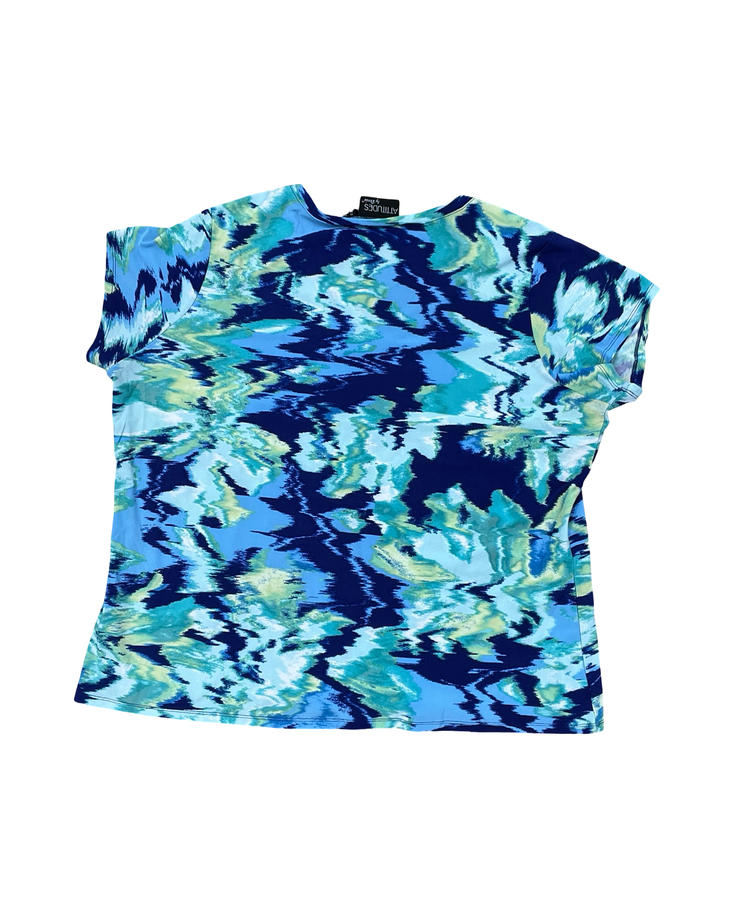 Top Ss By Attitude In Blue, Size:1X
