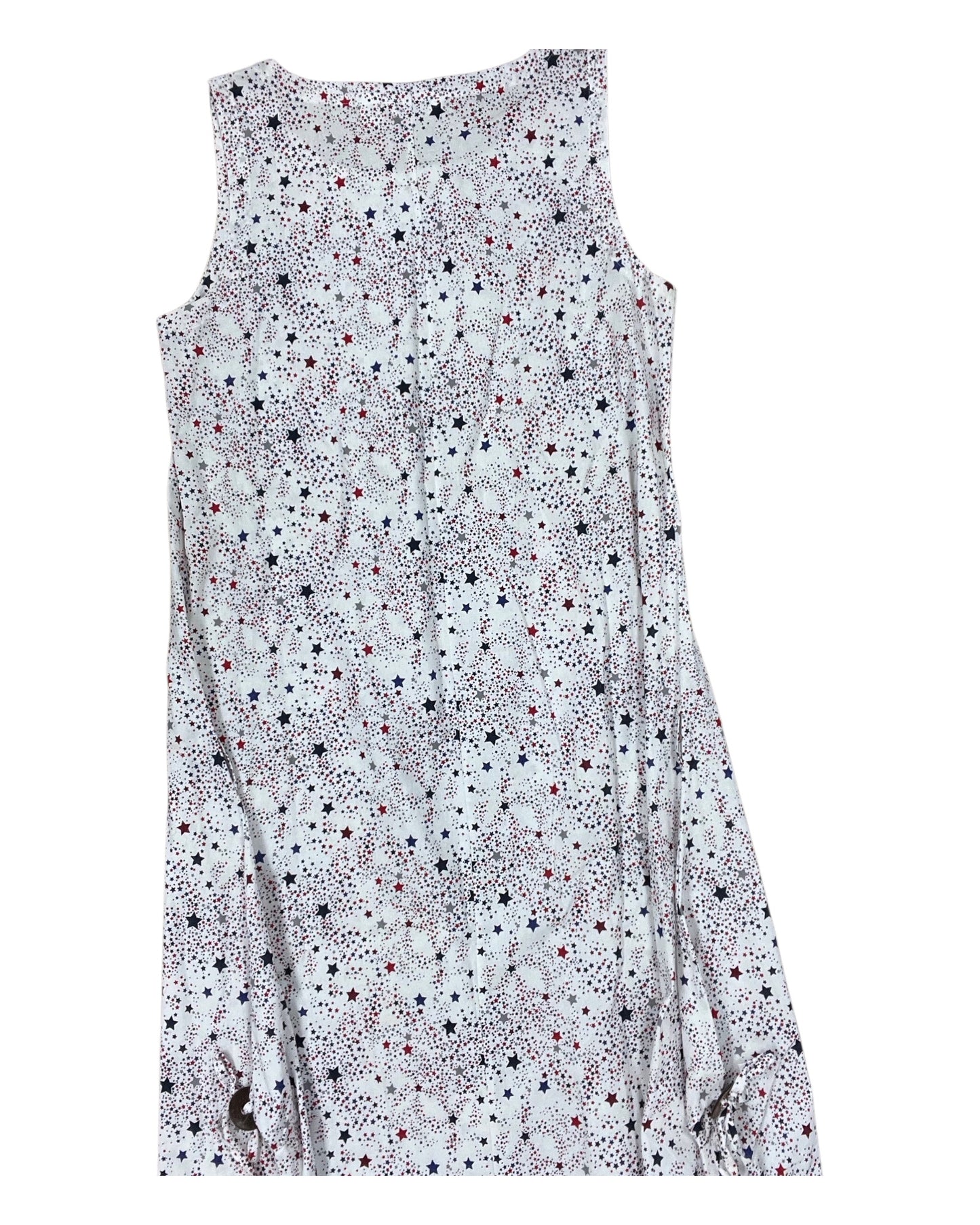 Dress Casual Maxi By Cmc In Blue & Red & White, Size:L