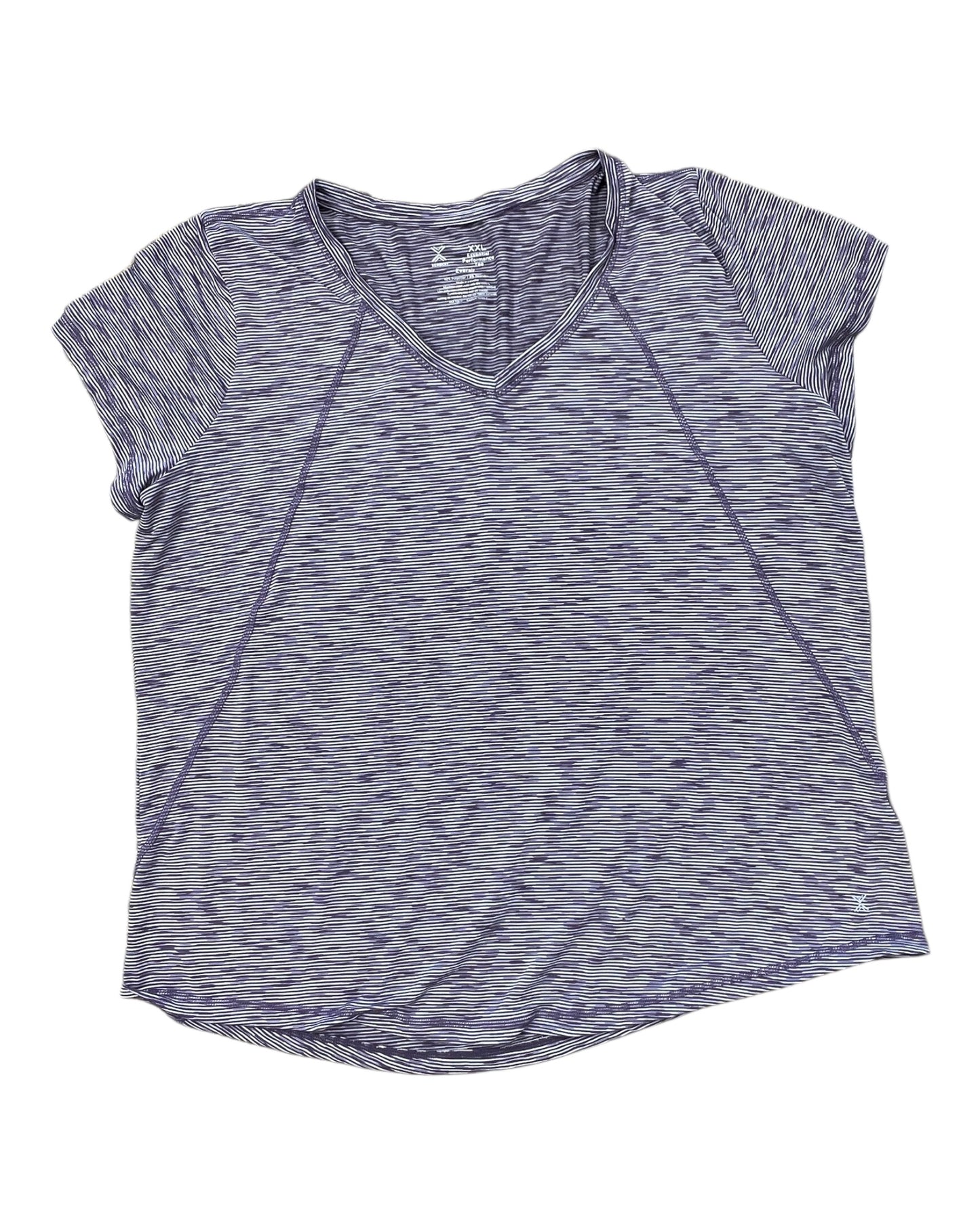Athletic Top Ss By Xersion In Purple, Size:1X
