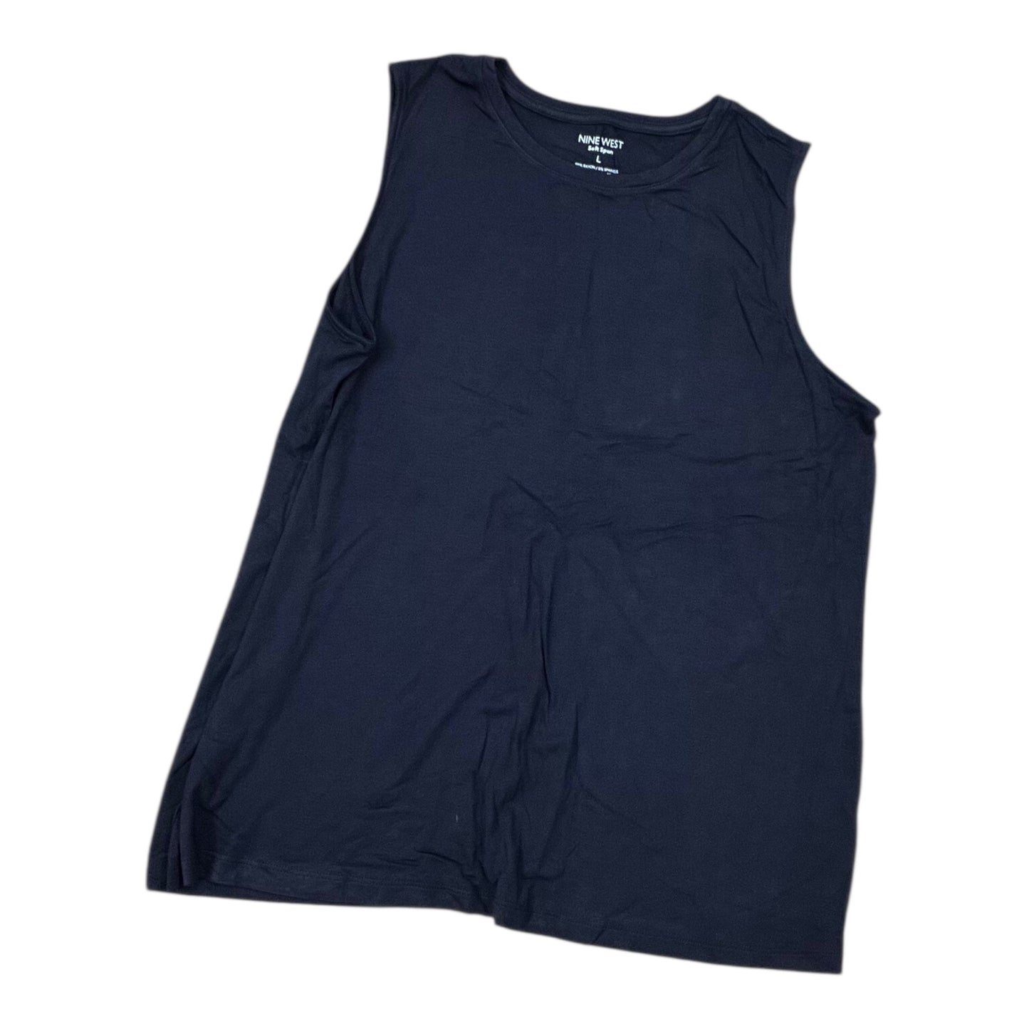 Top Sleeveless Basic By Nine West In Black, Size:L