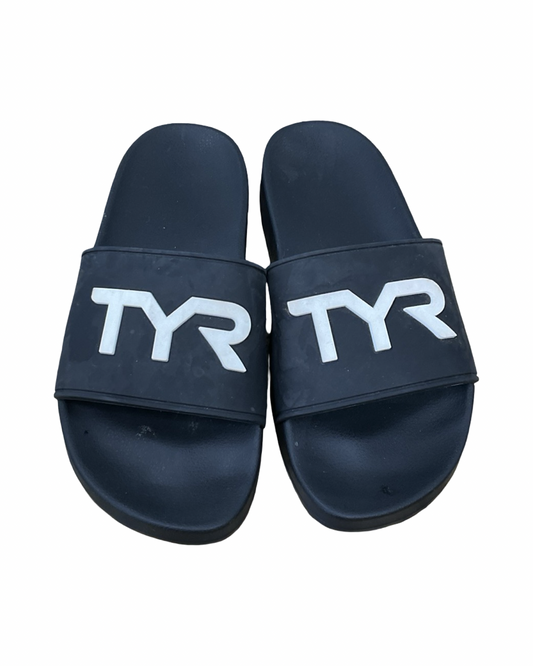 Sandals Flats By Clothes Mentor In Black, Size:8