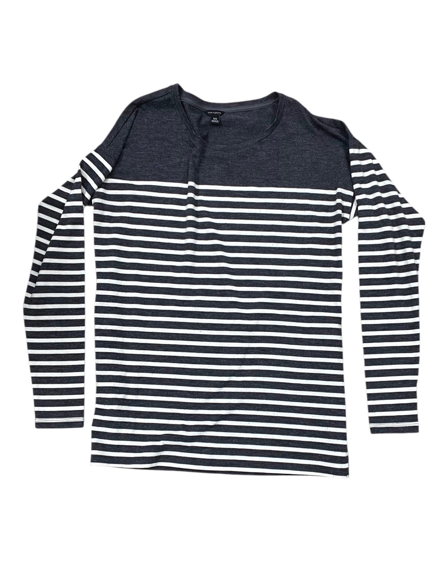 Top Ls By Ann Taylor In Cream & Grey, Size:Xs
