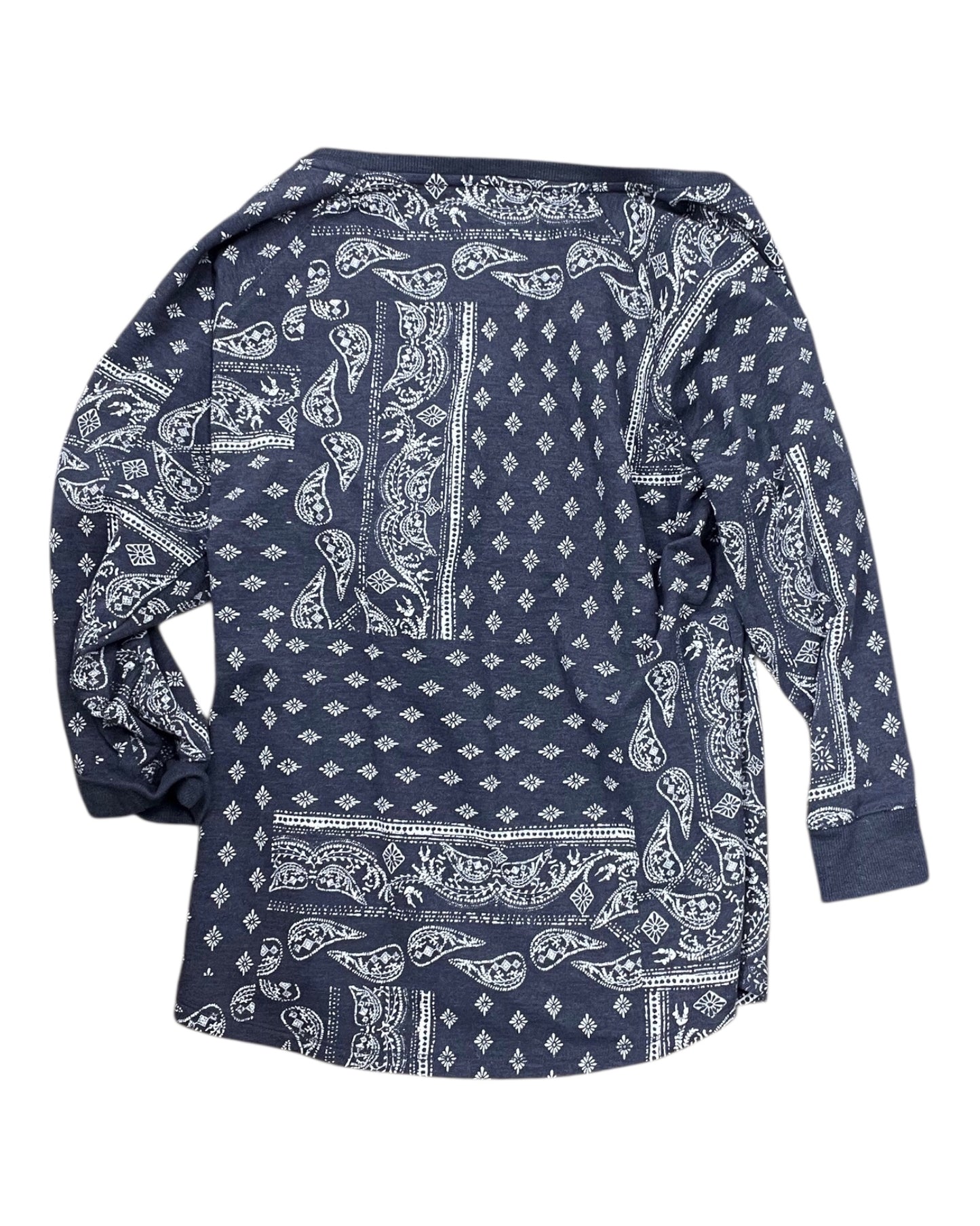 Top 3/4 Sleeve By Sonoma In Cream & Grey, Size:M